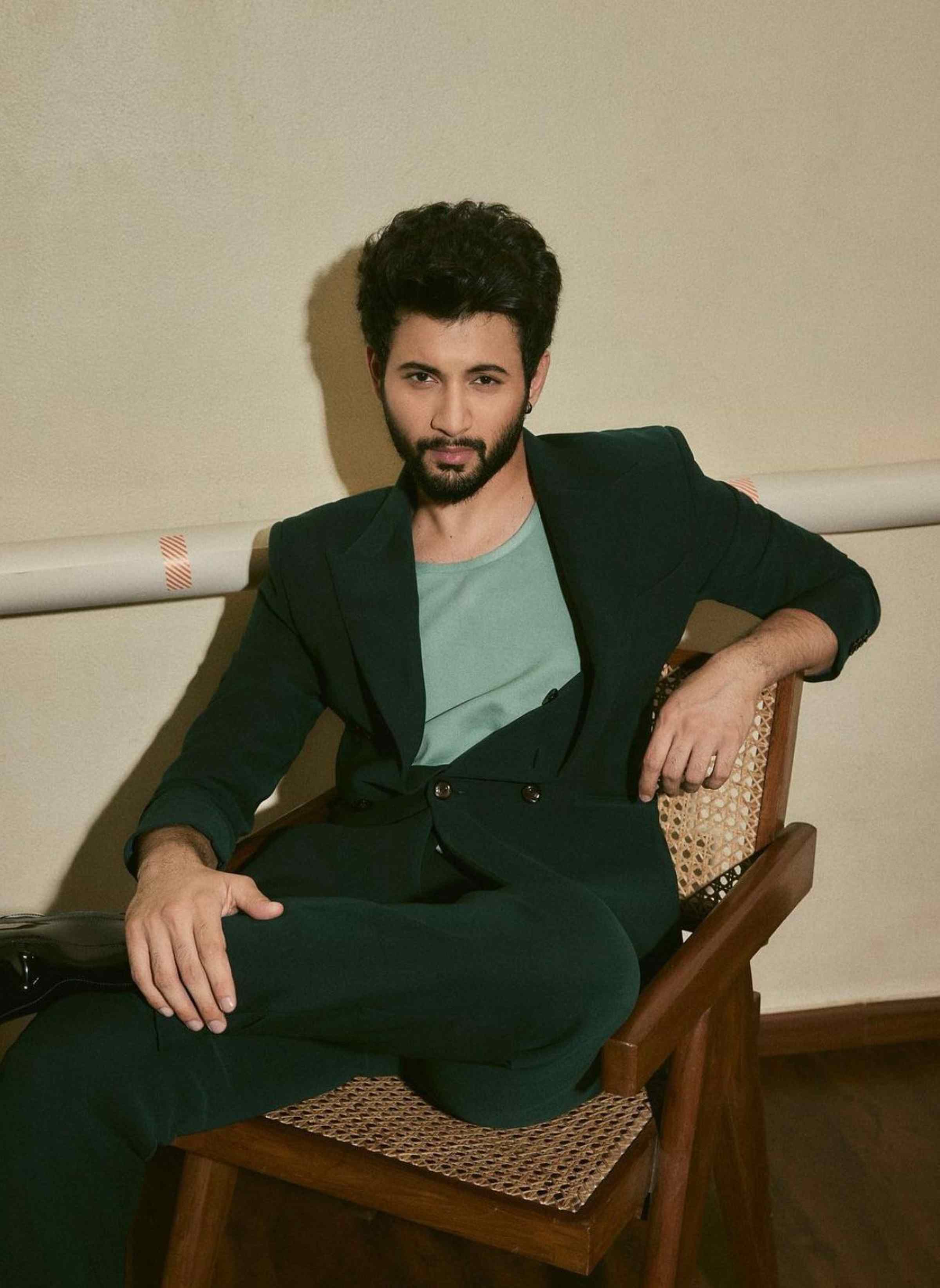 Olive Green Double Breasted Suit