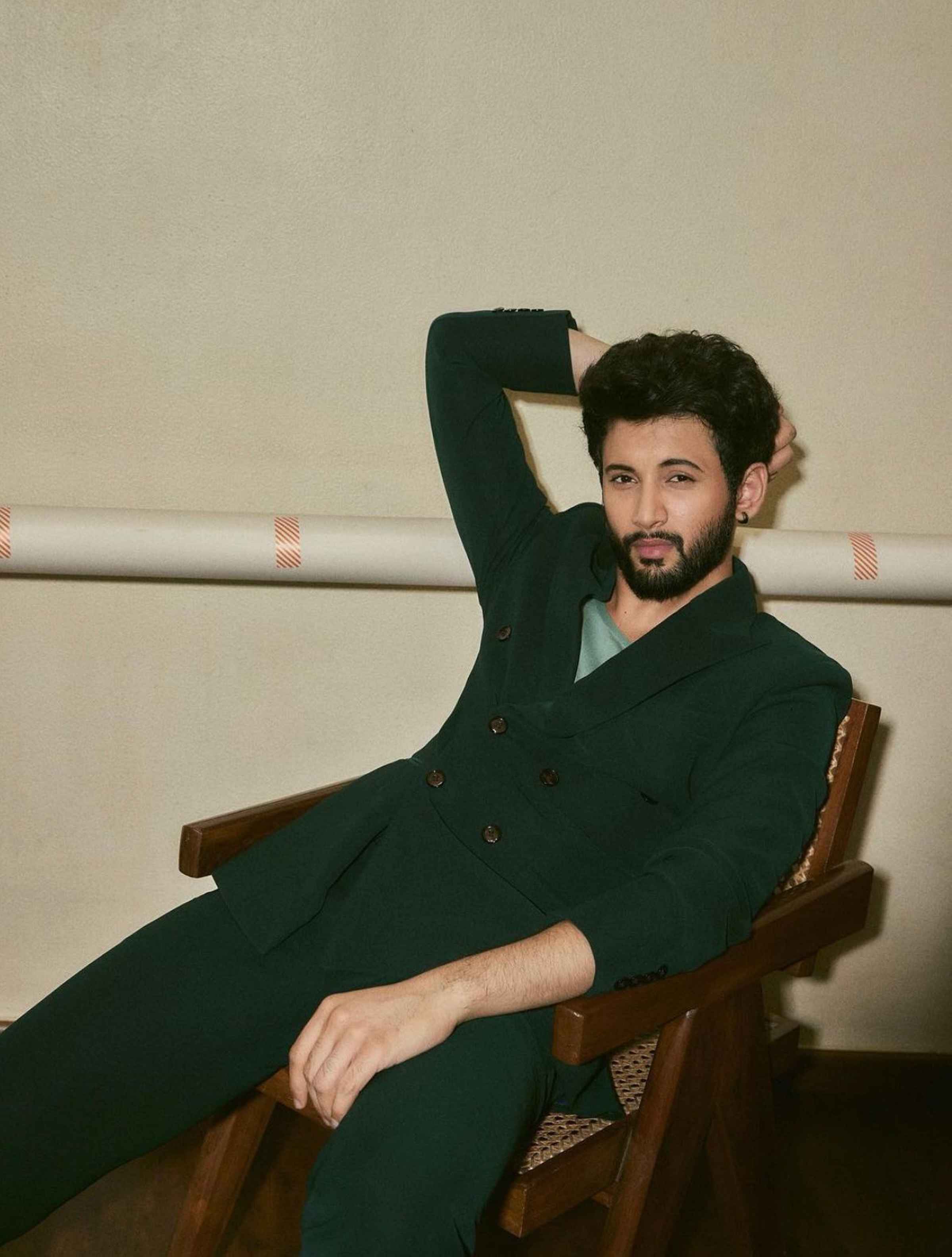 Olive Green Double Breasted Suit