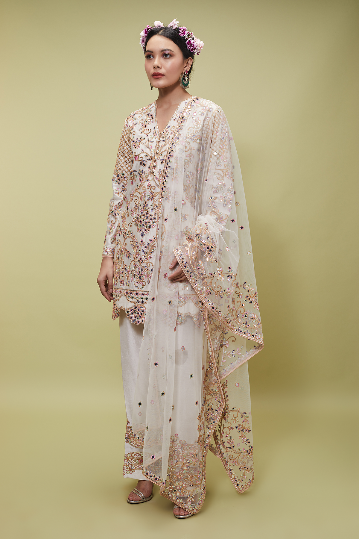 IVORY KURTA WITH PANTS
