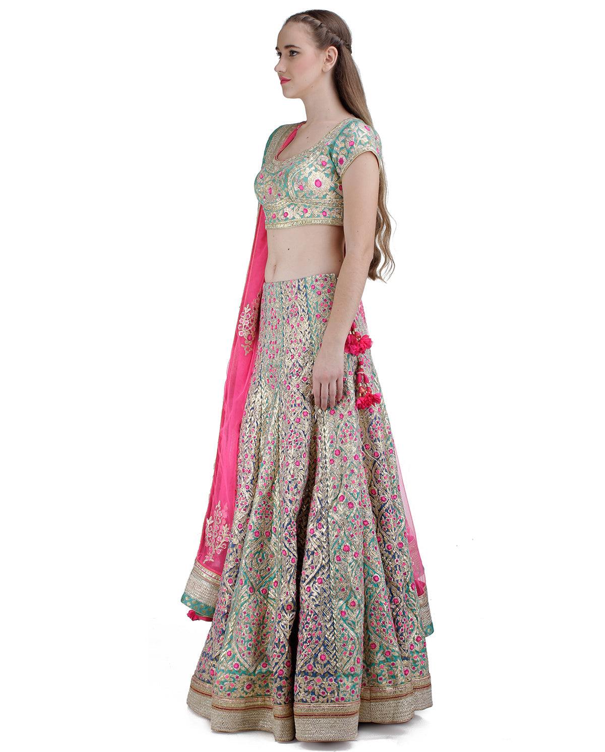 Turquoise  Lehenga set