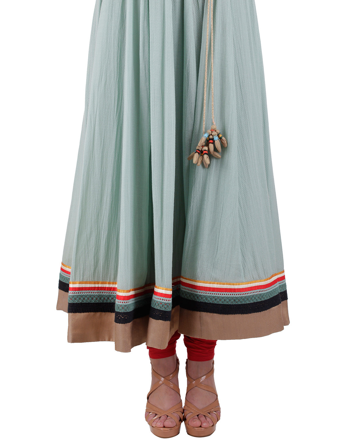 LIGHT BLUE EMBROIDERED YOKE ANARKALI
