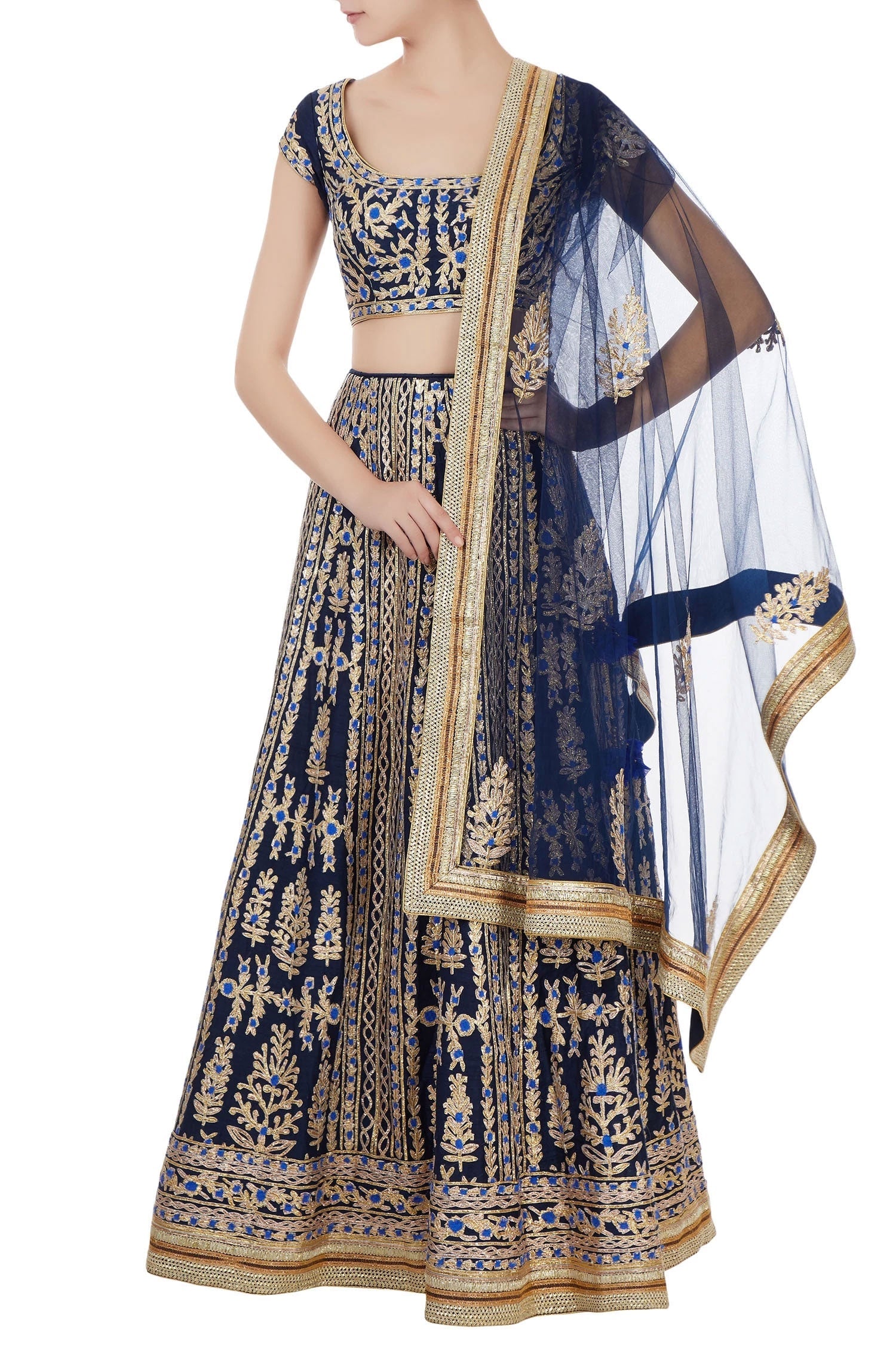 Navy blue lehenga set