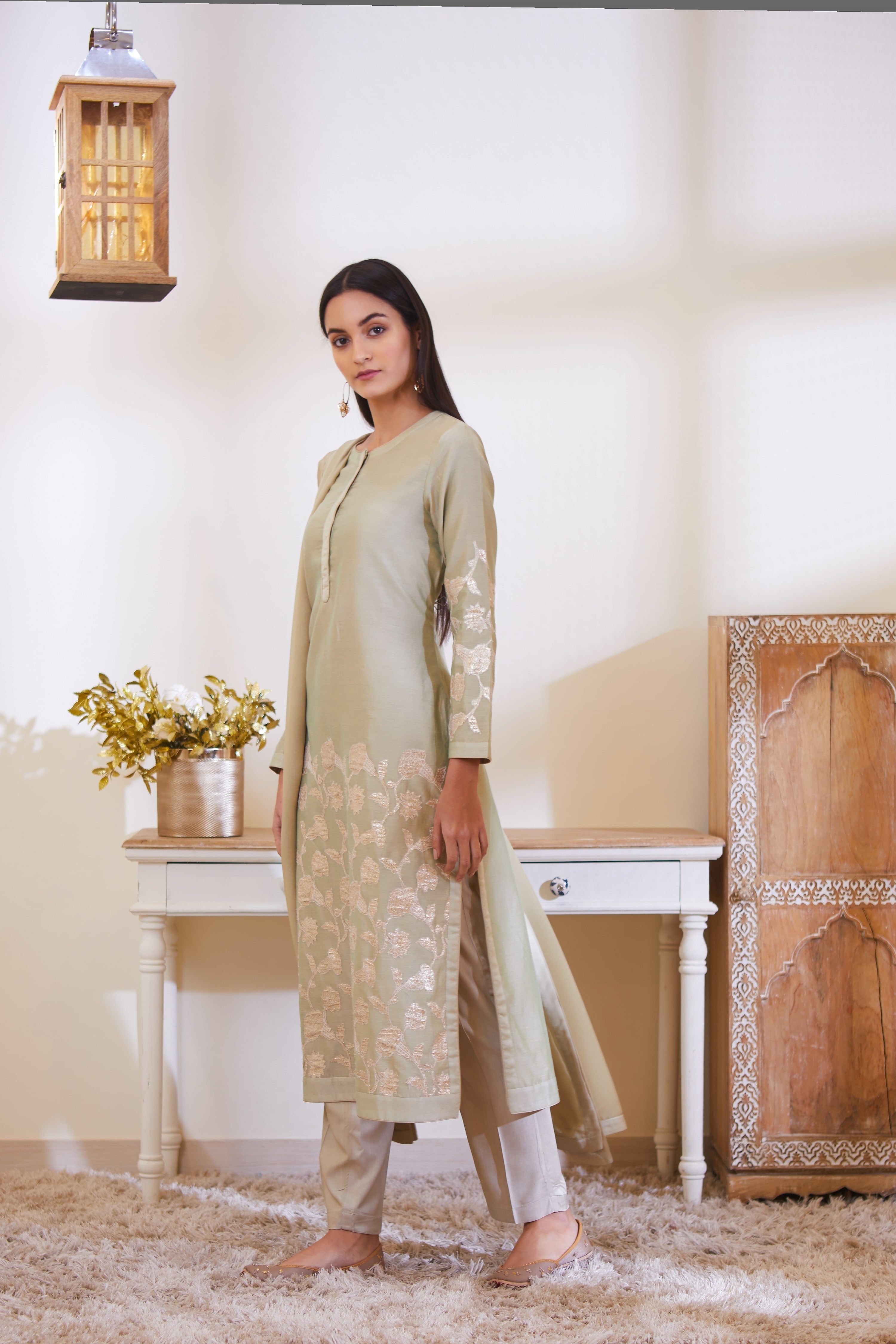 Fog Green Kurta Set