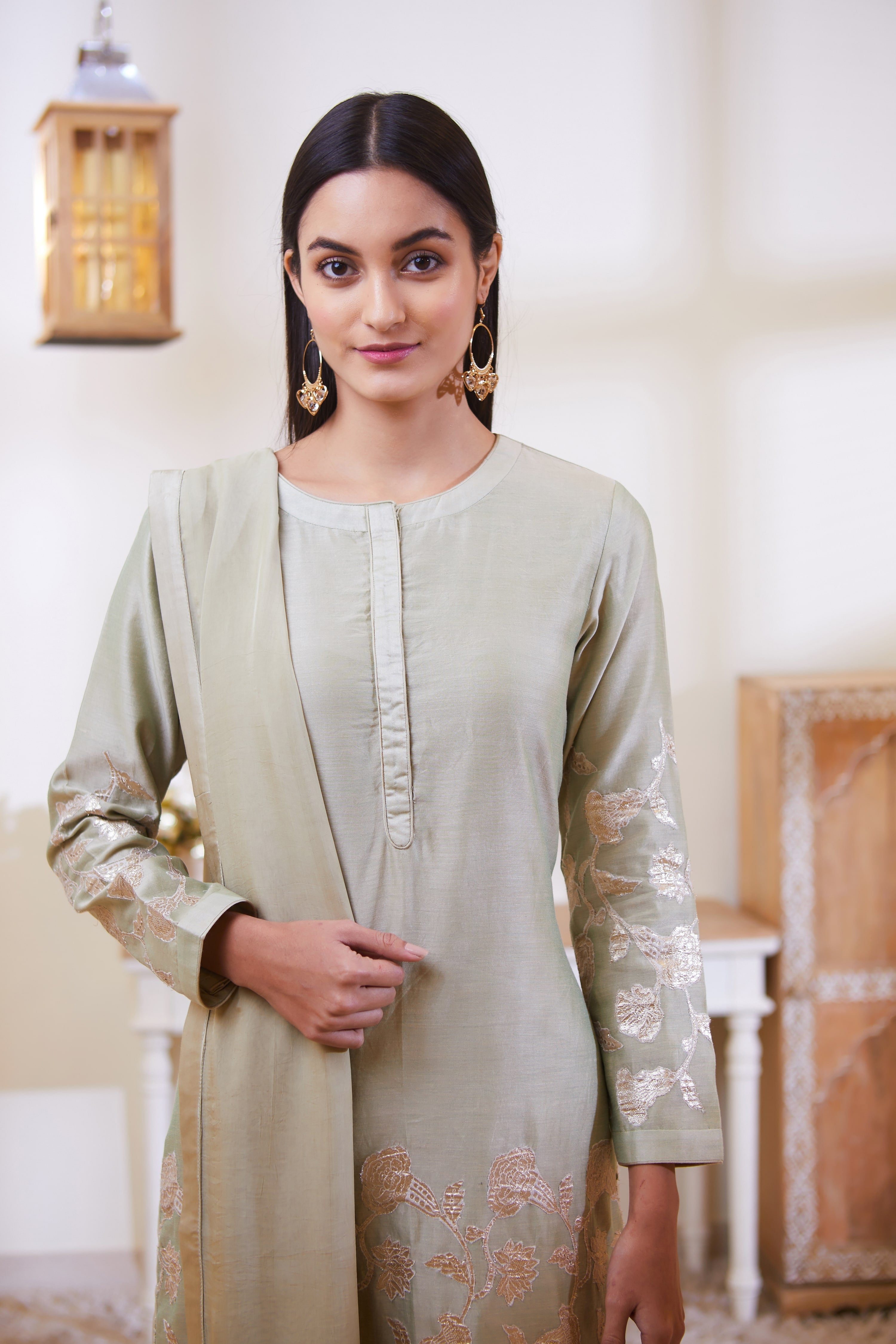 Fog Green Kurta Set