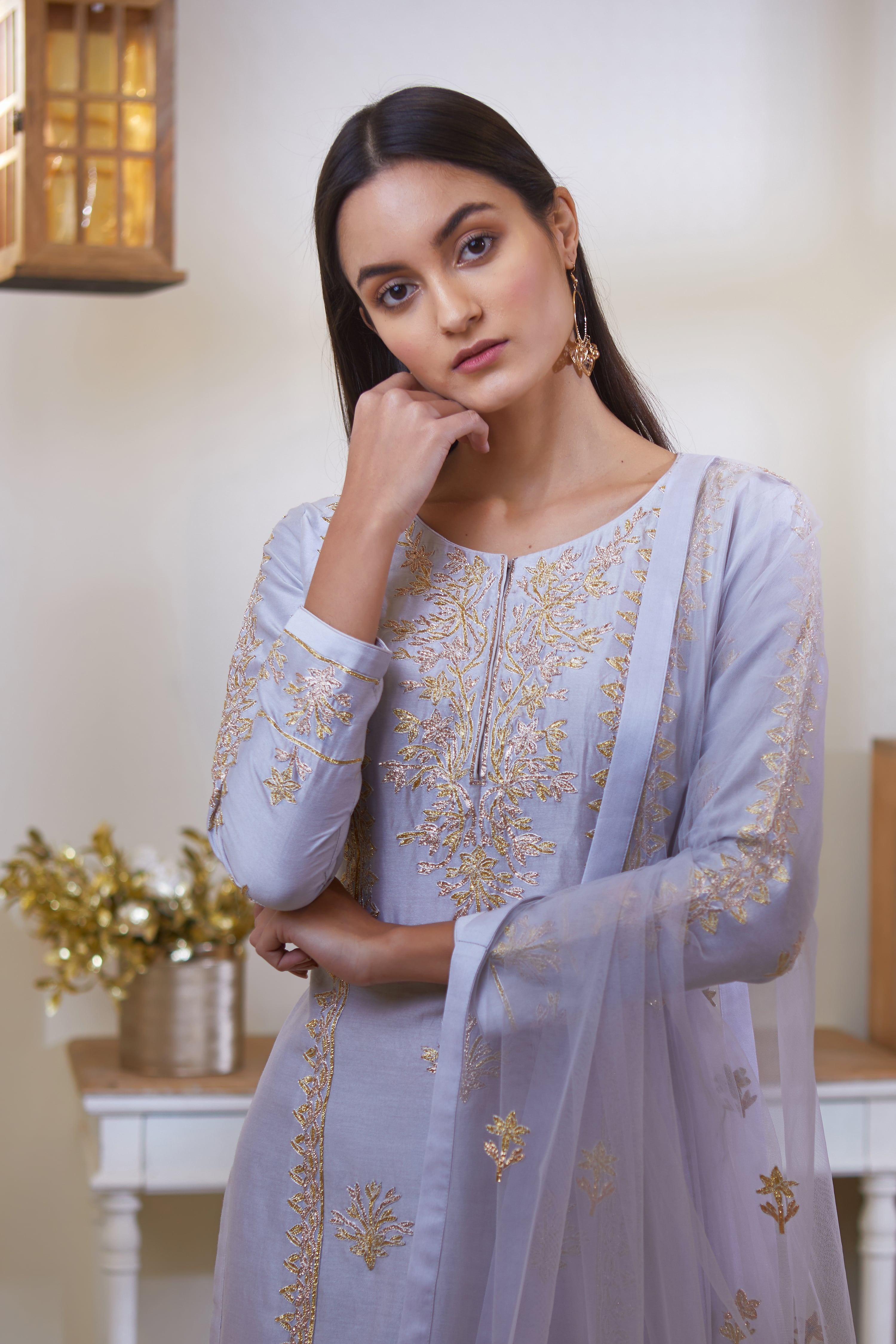 Powder Blue Kurta Set