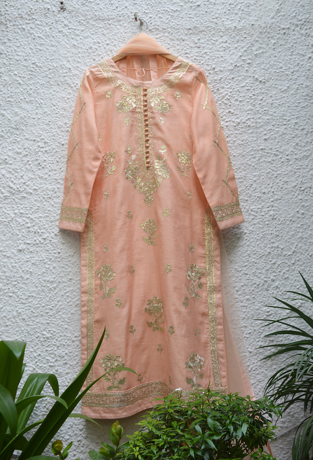 Peach Kurta Set