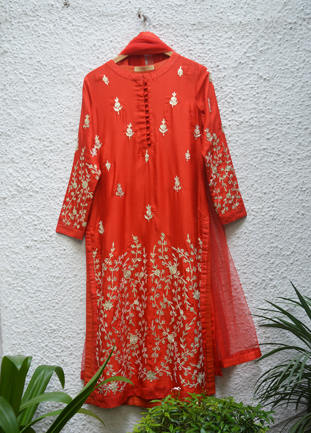 Red Kurta Set