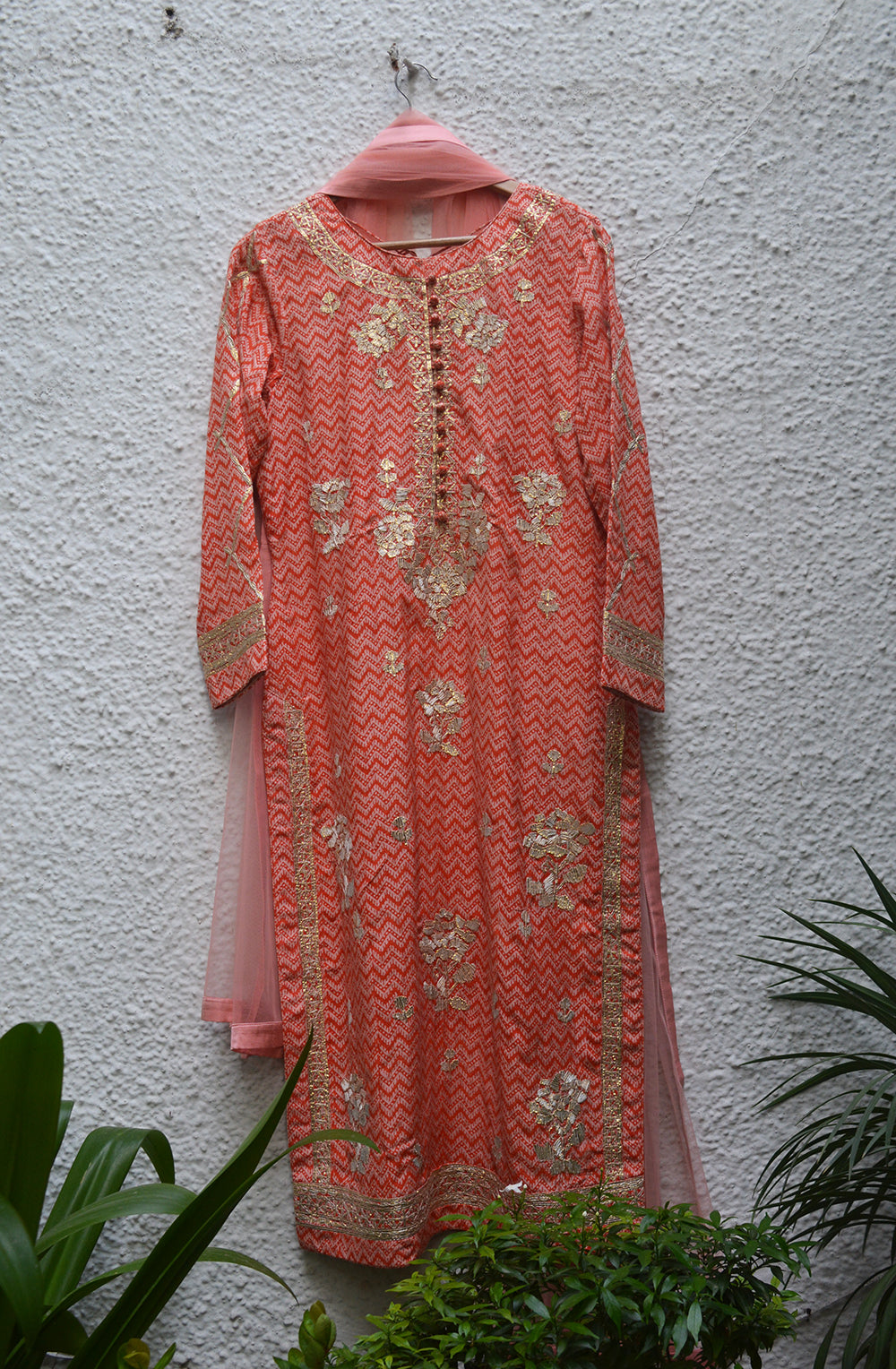 Coral Kurta Set