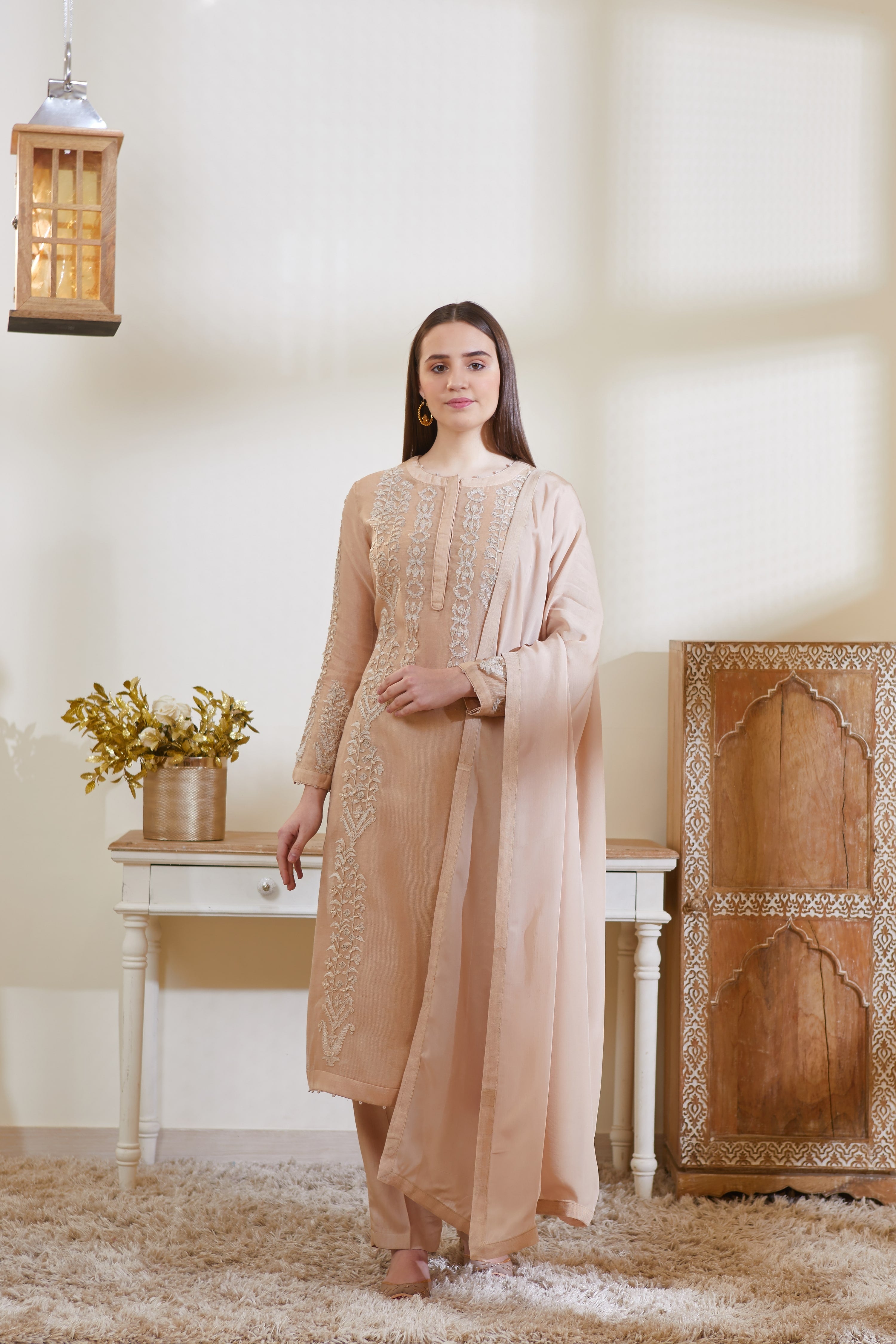 Neutral Beige Kurta Set