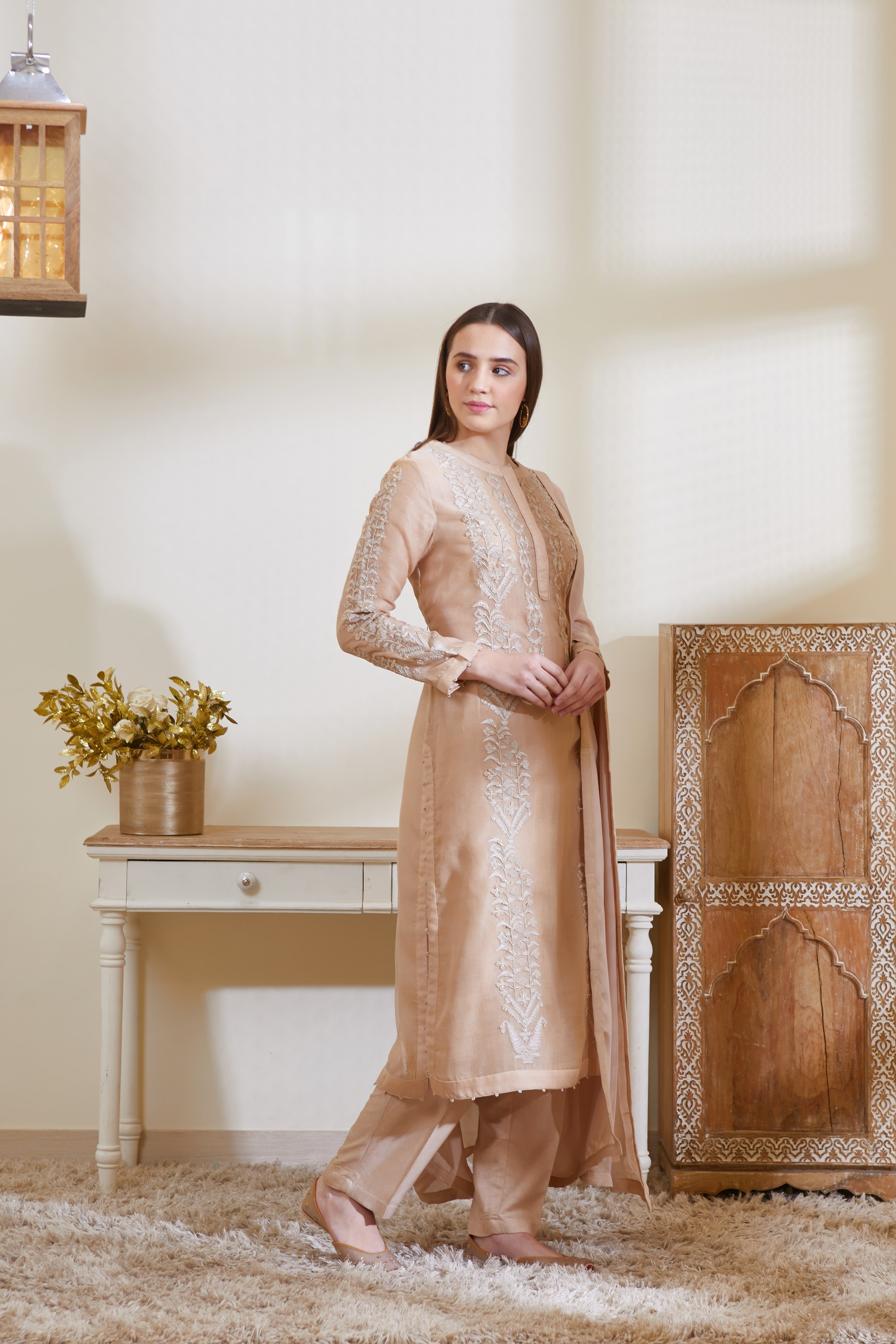 Neutral Beige Kurta Set