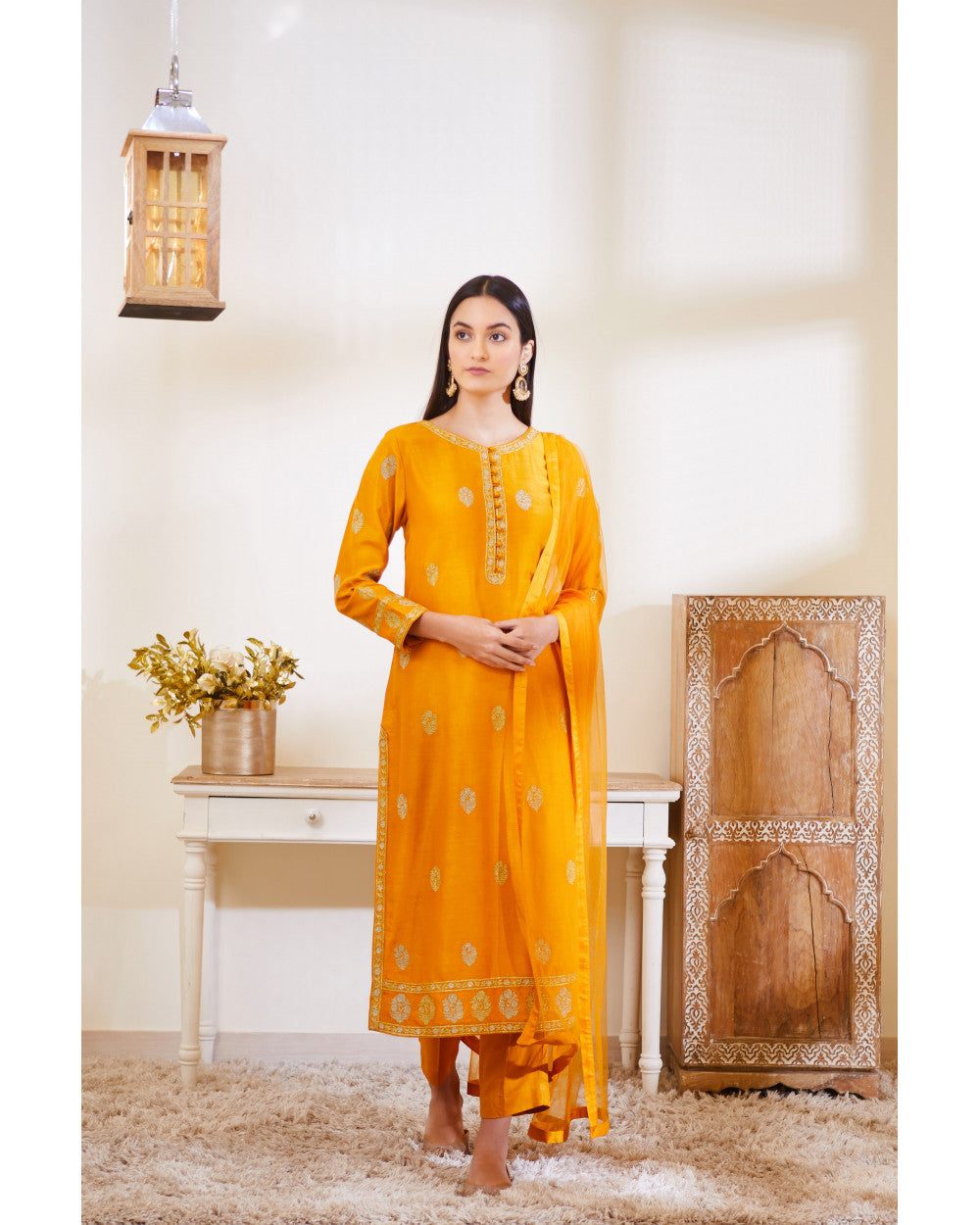 Orange Kurta Set