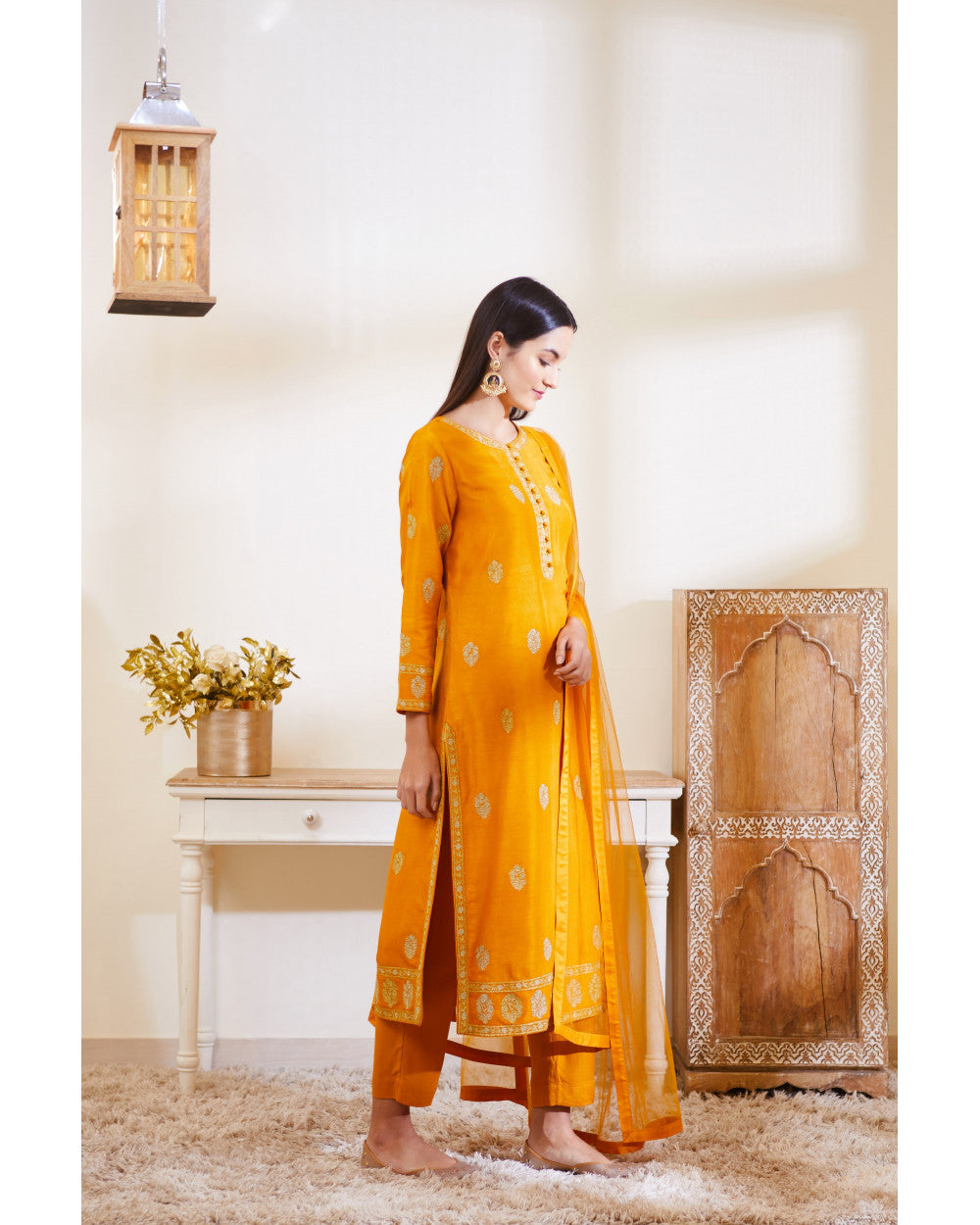 Orange Kurta Set