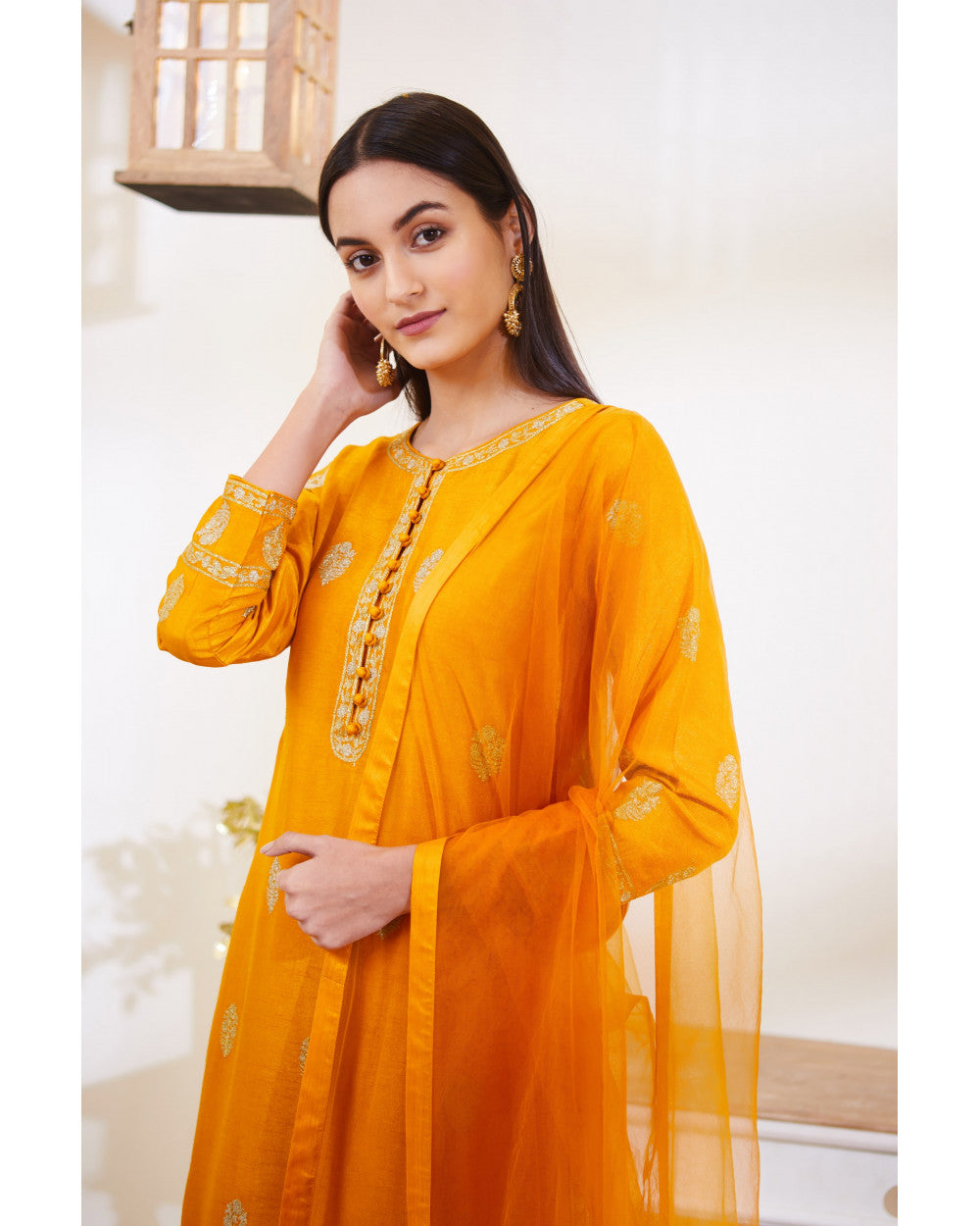 Orange Kurta Set