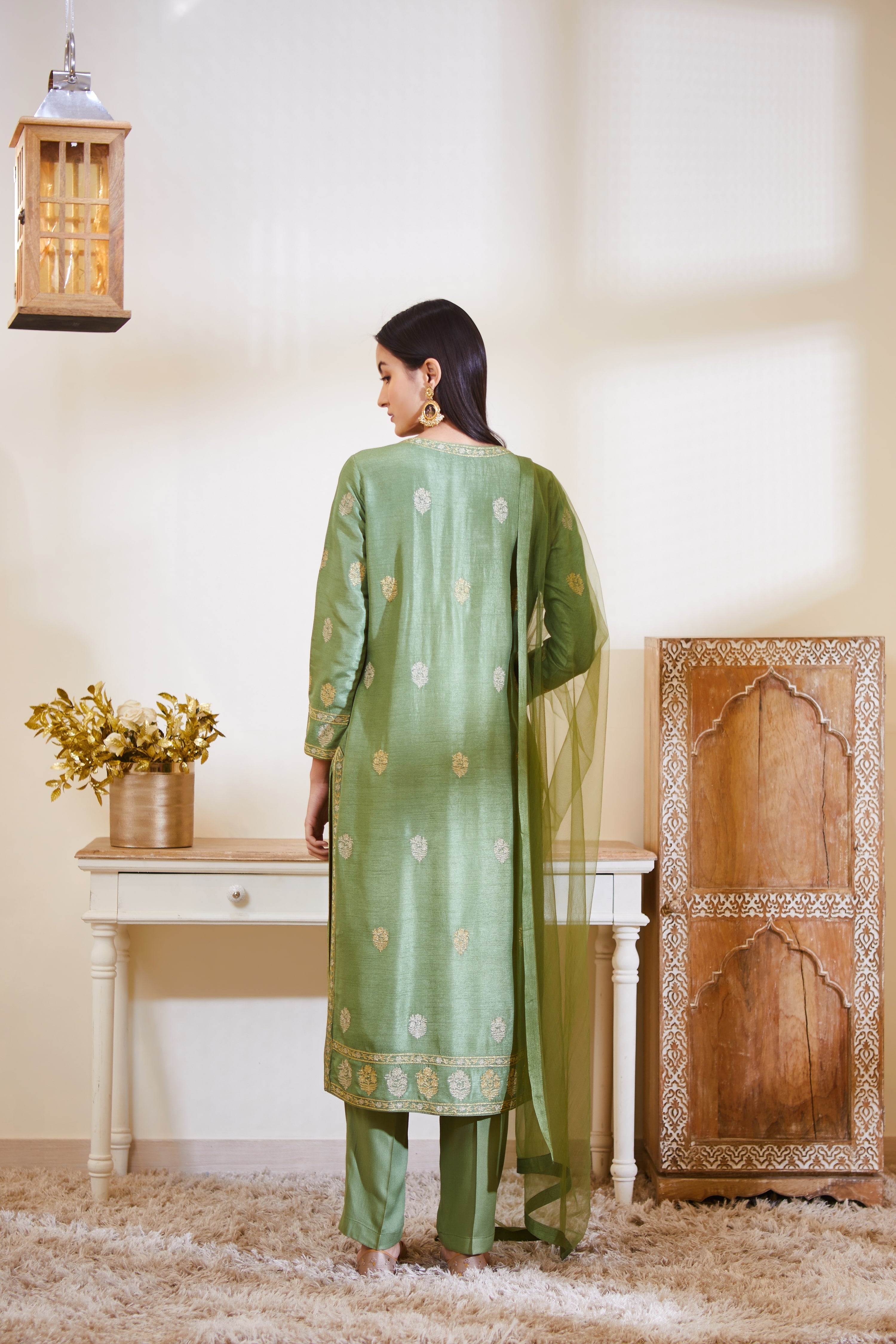Green Kurta Set
