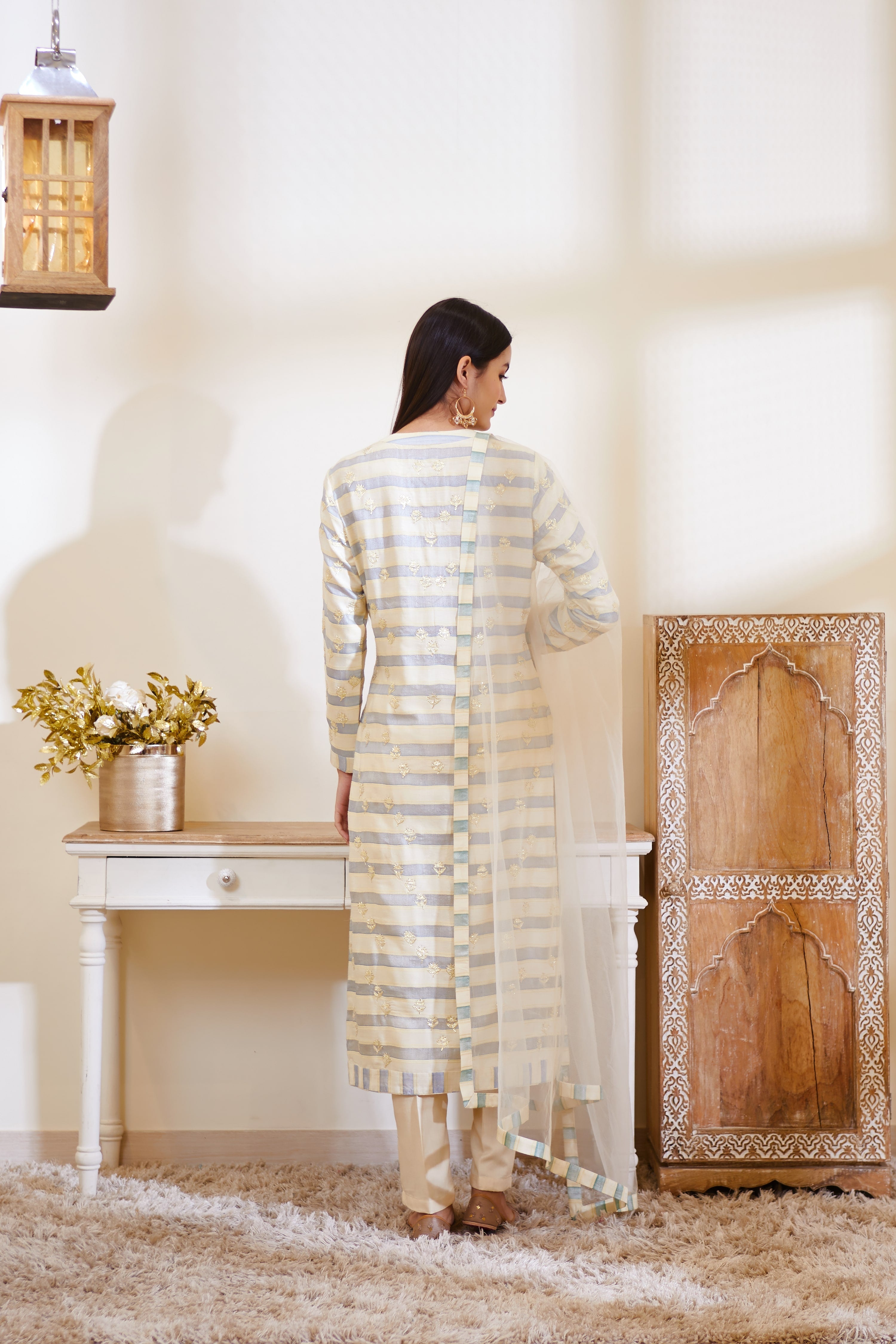 Off-White - Green Kurta Set