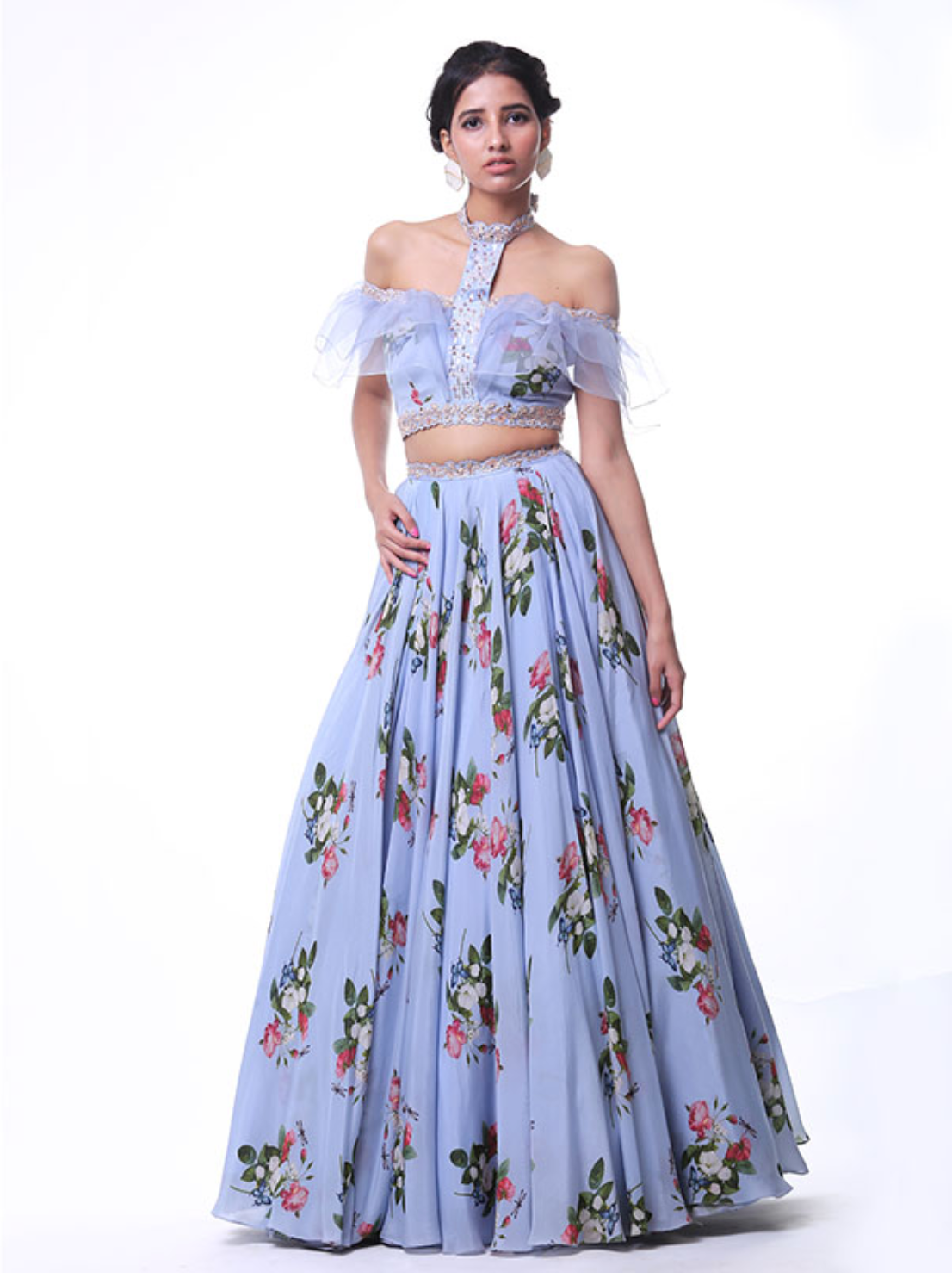 Off Shoulder Lehenga Set