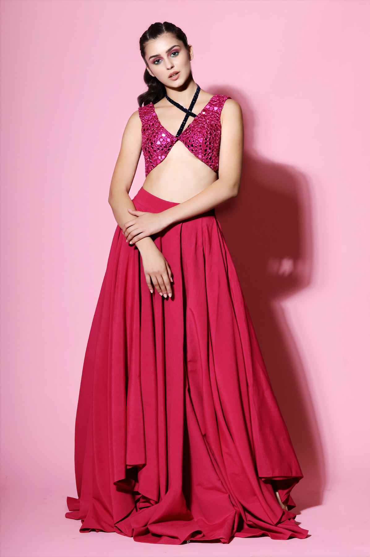 High Low Skirt Lehnga Set
