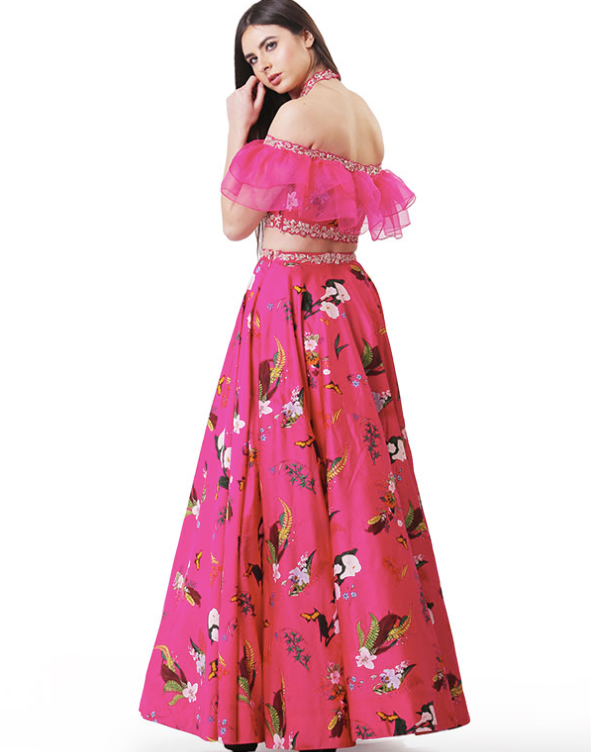 Off Shoulder Lehenga Set