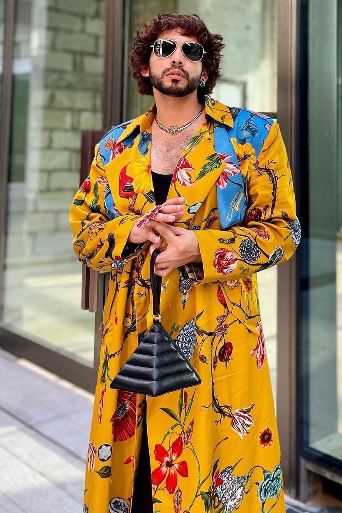 Siddharth Batra In Printed Trench Coat