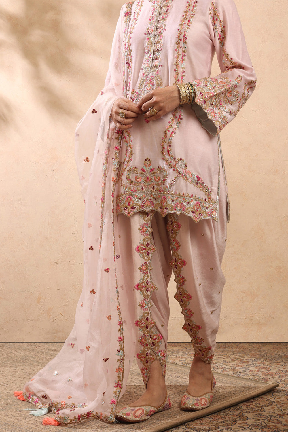 Light Pink Dhoti Set