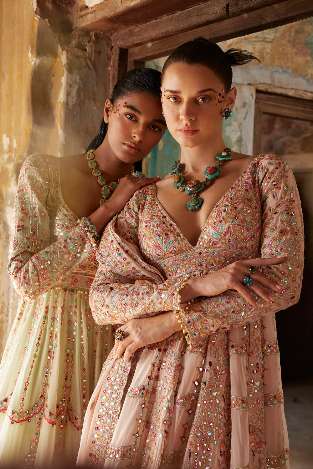 Green Georgette Floor Length Anarkali Set