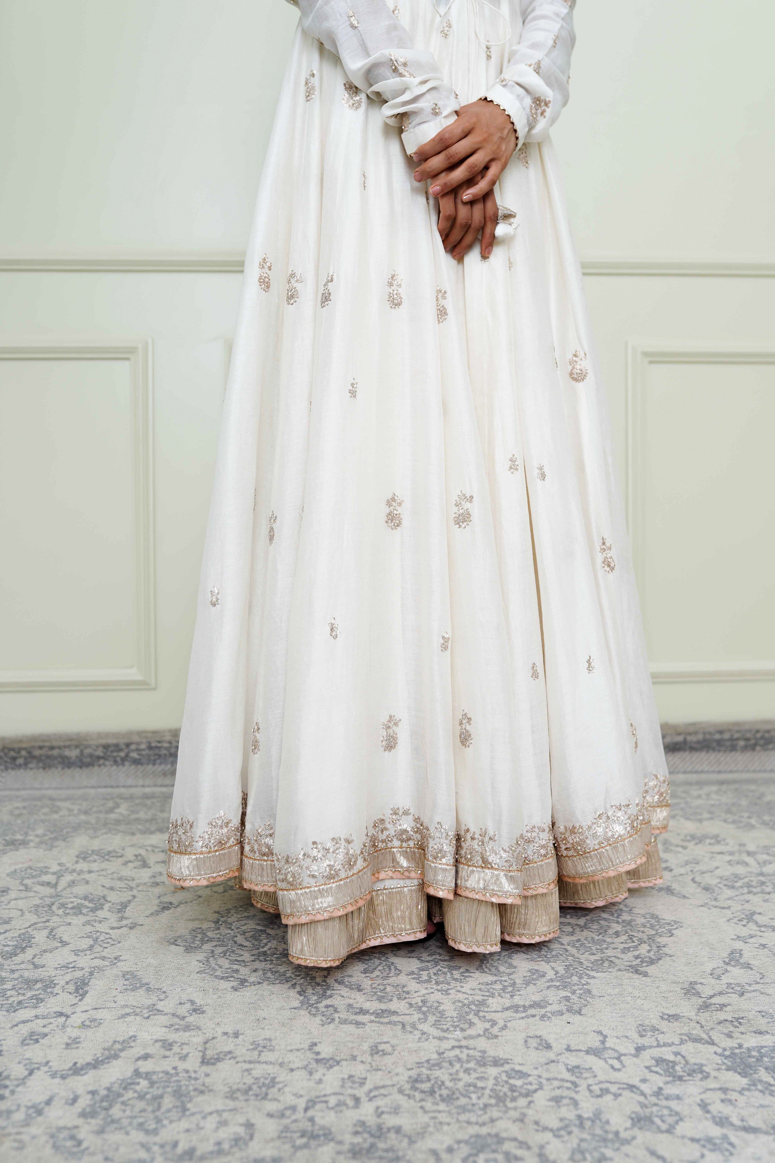 Taarini- Daisy Ivory Tilla Embroidered Anarkali Set