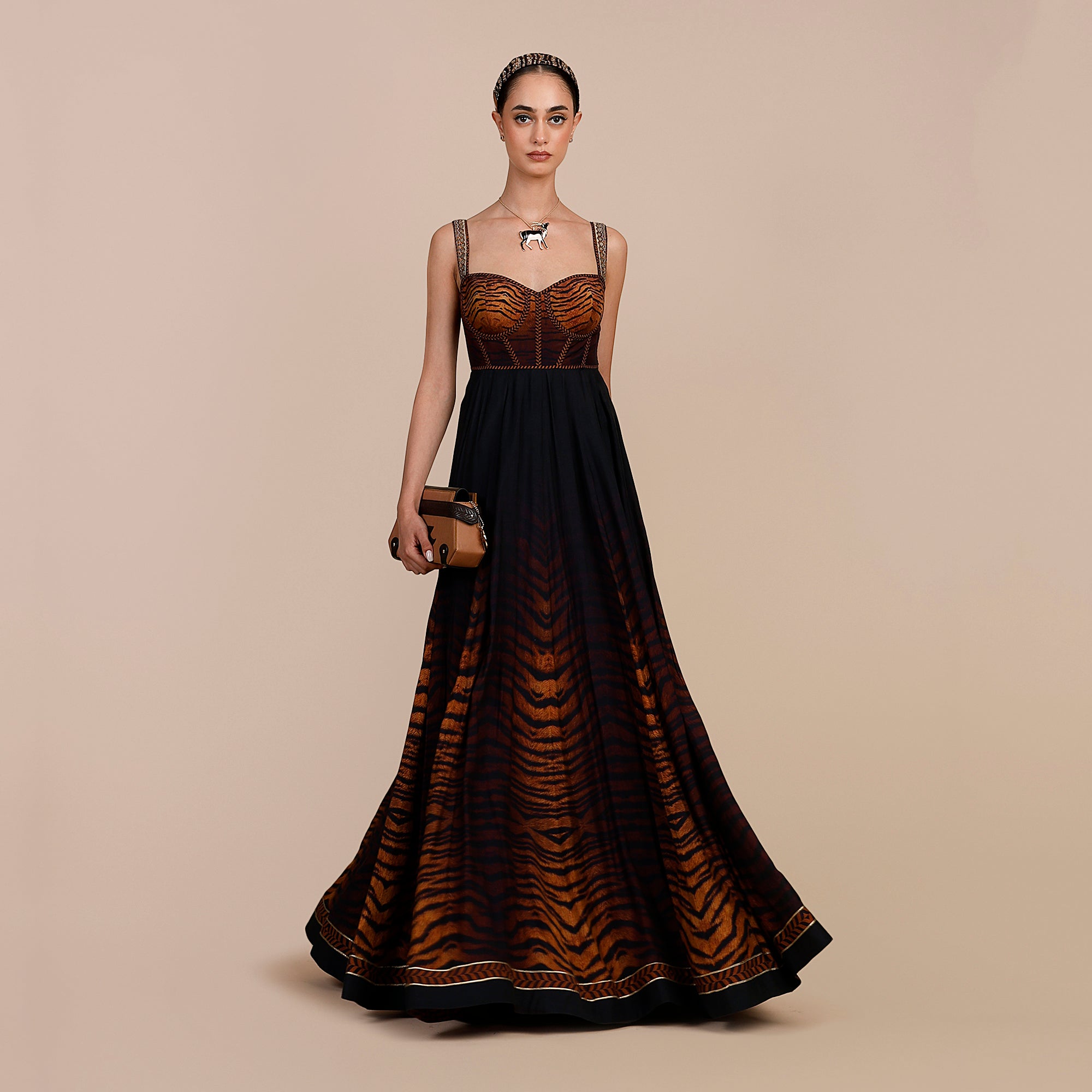 Tiger Print Ombre Anarkali | SATT