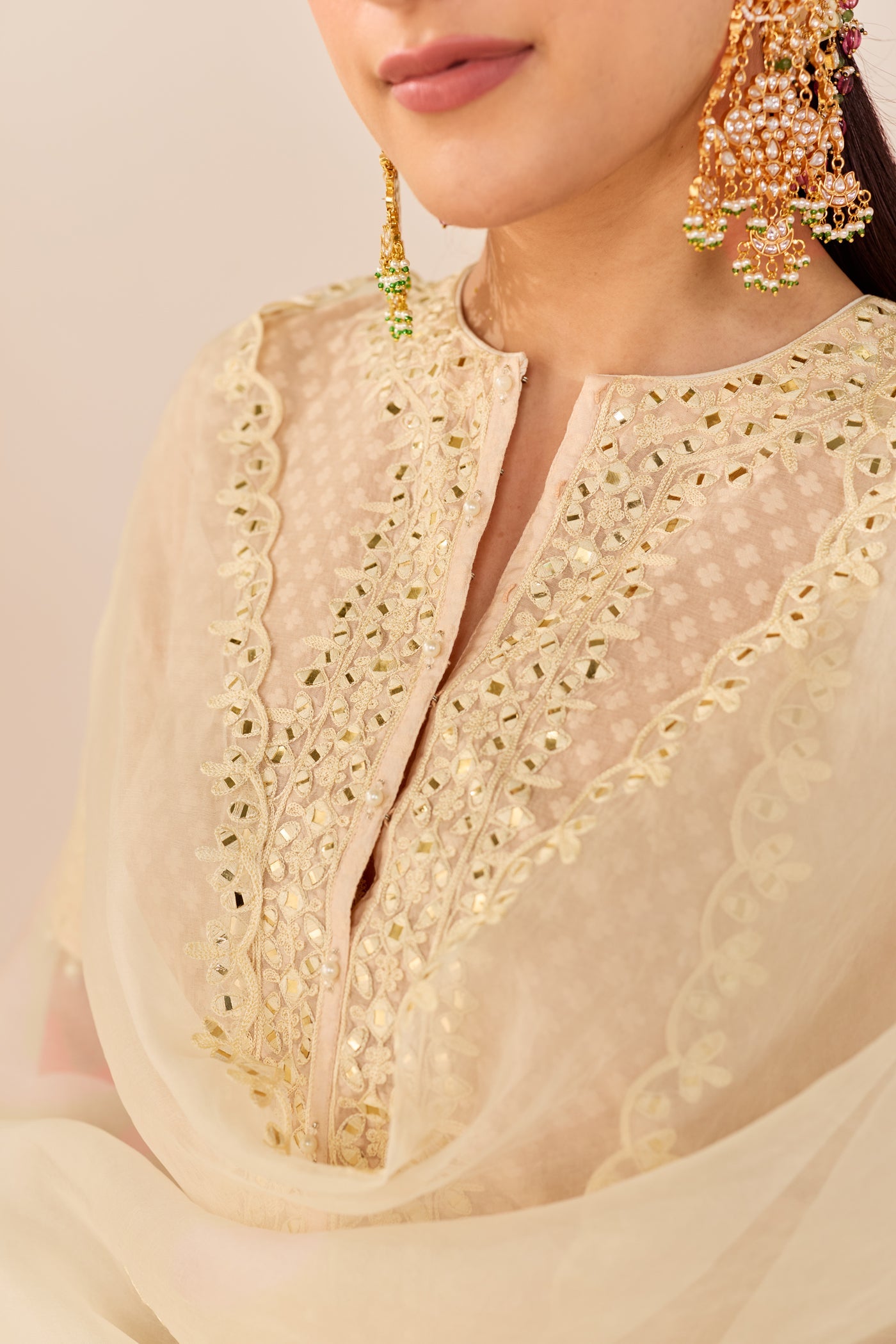 Anaisha - Carnation Pink Short Kurta With Farshi Salwar
