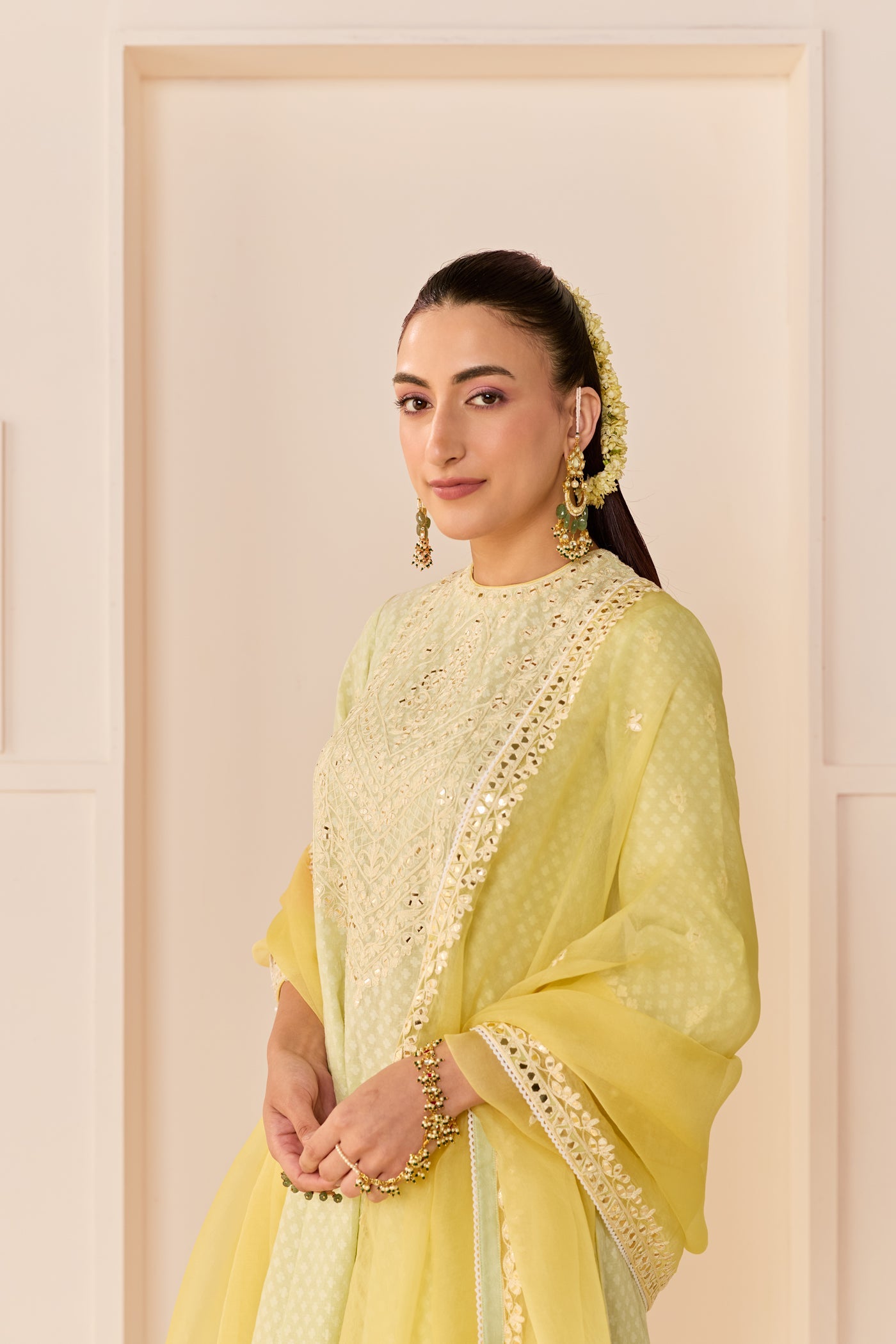 Nida - Mint Green Short Choga With Farshi Salwar (LXRTS)