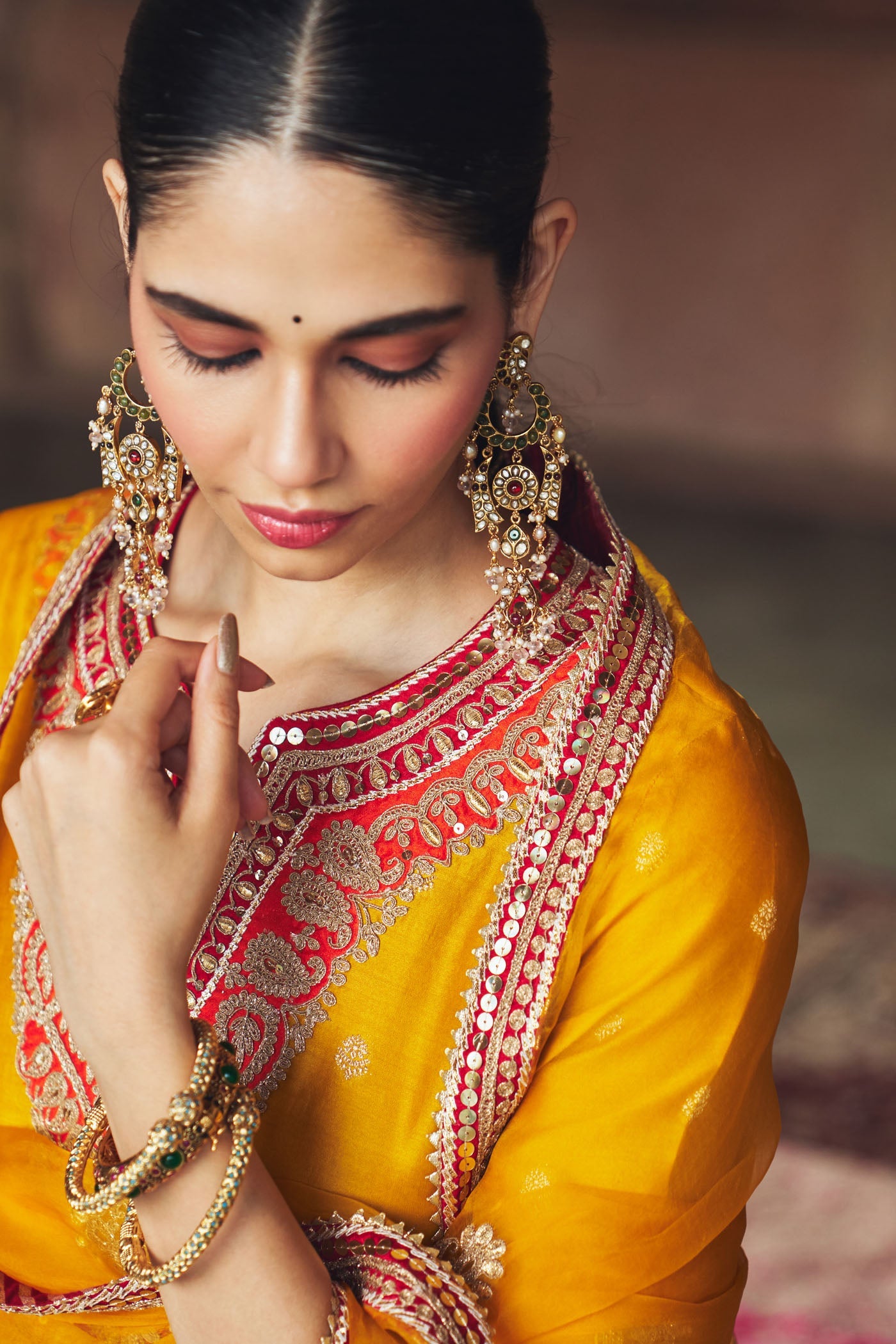 Divya Bhathela In HAFSA - MUSTARD CHAUGA WITH SALWAR