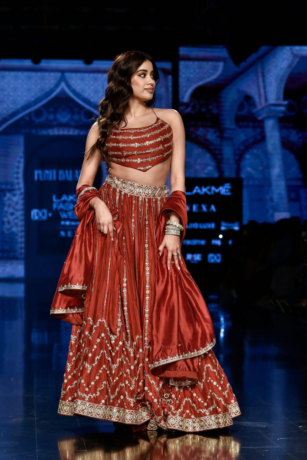 Brick Red Marodi Lehenga Set