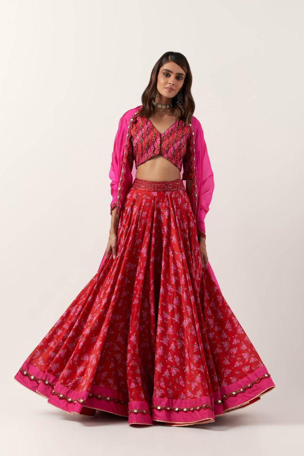 Surkh Laal Lehenga with Blouse And Dupatta