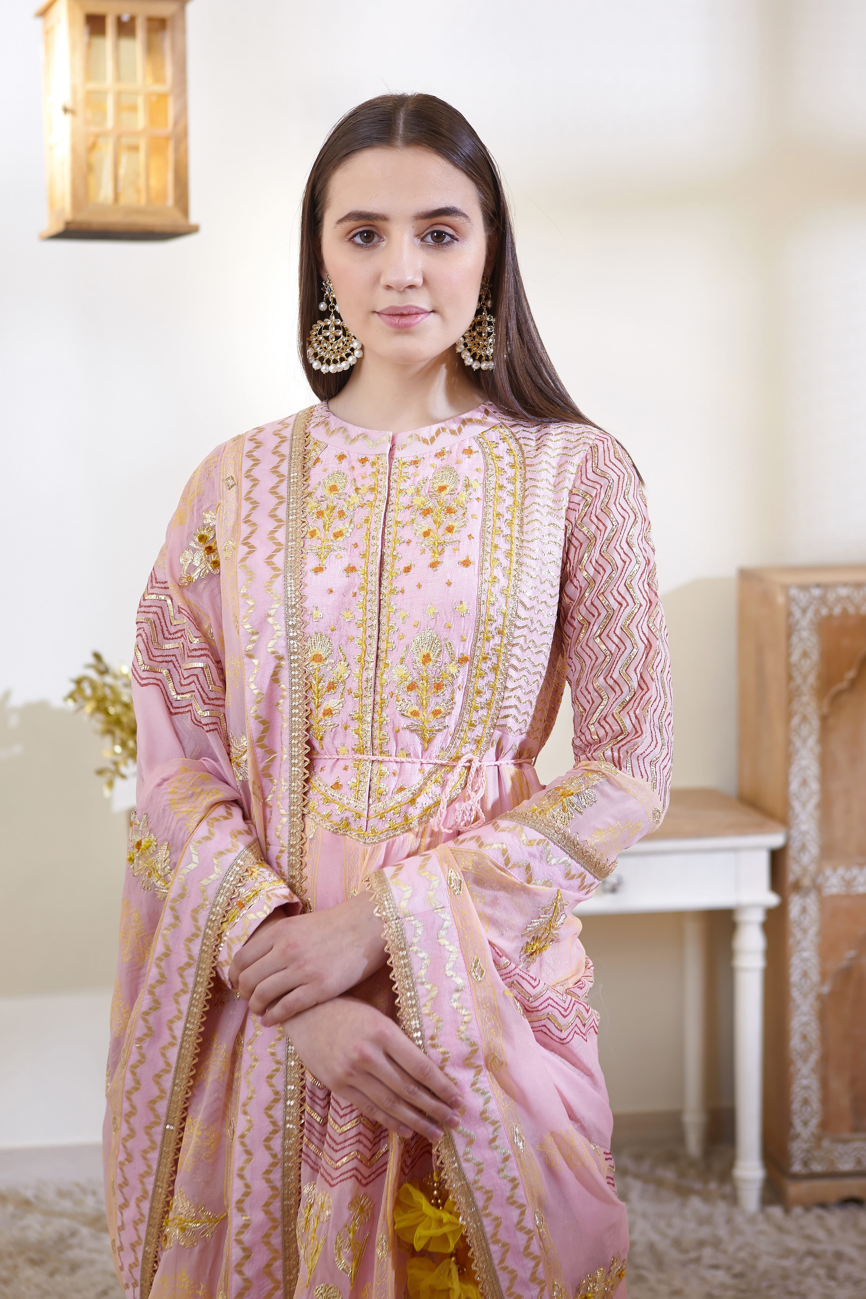 Blush Pink Anarkali Set