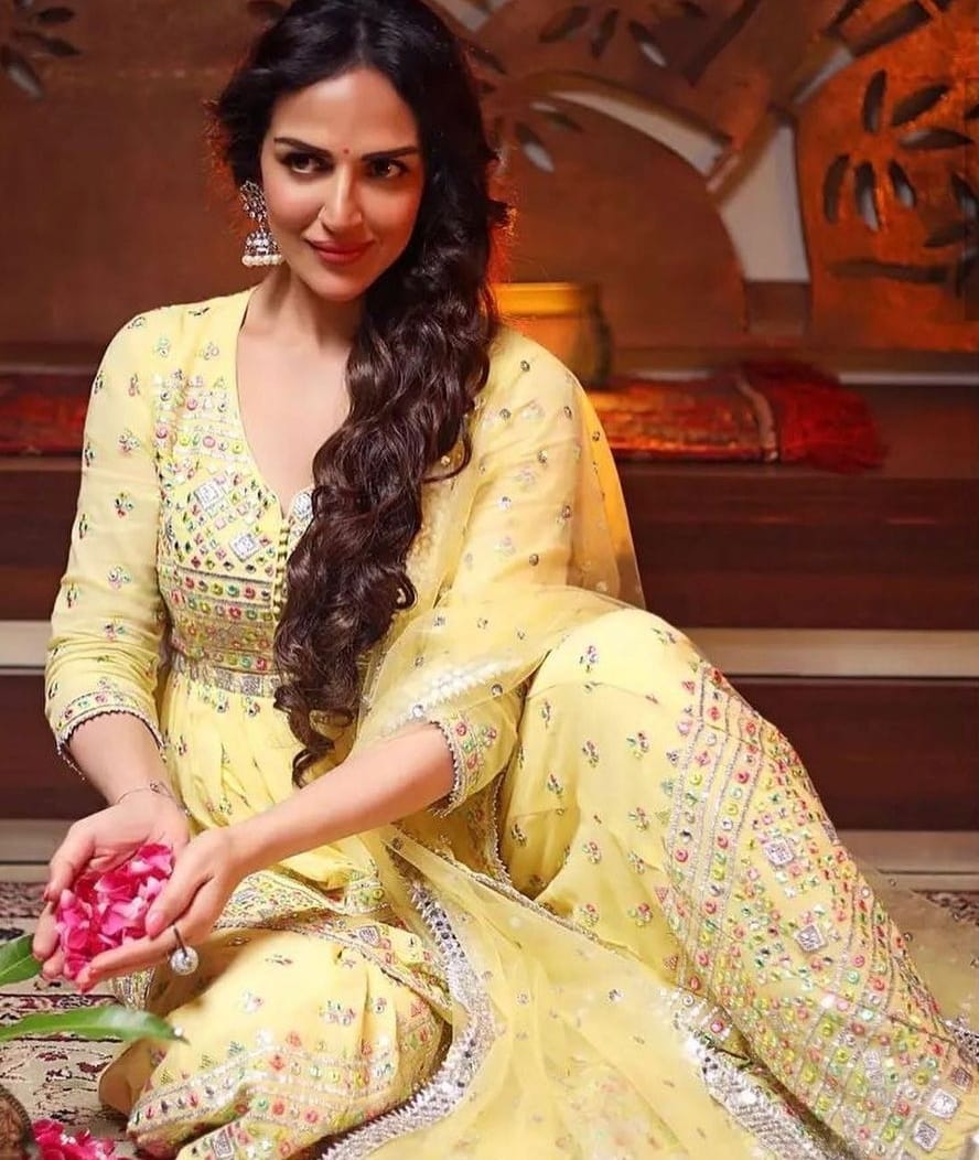 Esha Deol in Noor Peplem Gharara Set with Dupatta