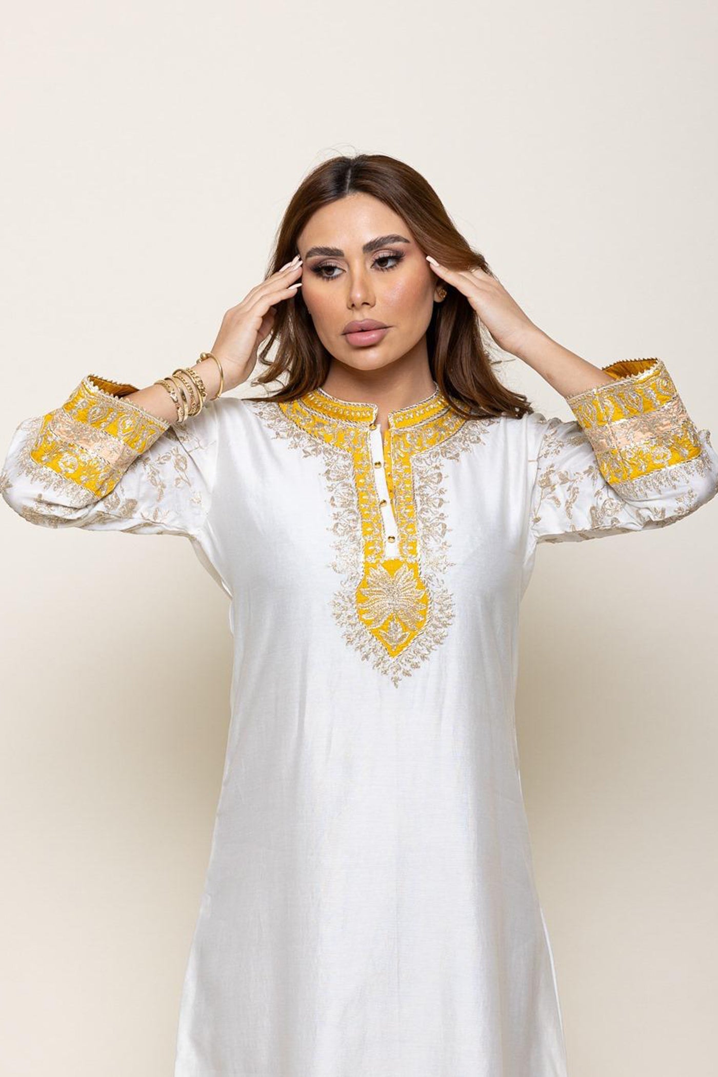 Resham - Daisy Ivory Abaya