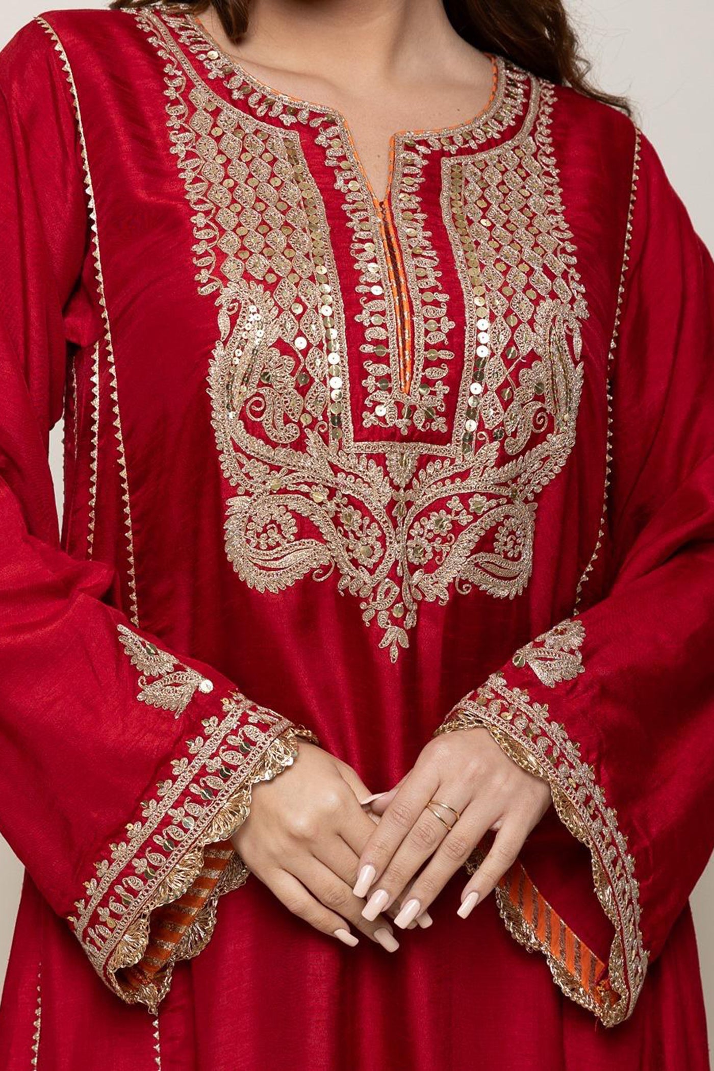 Mehreen - Deep Red Abaya