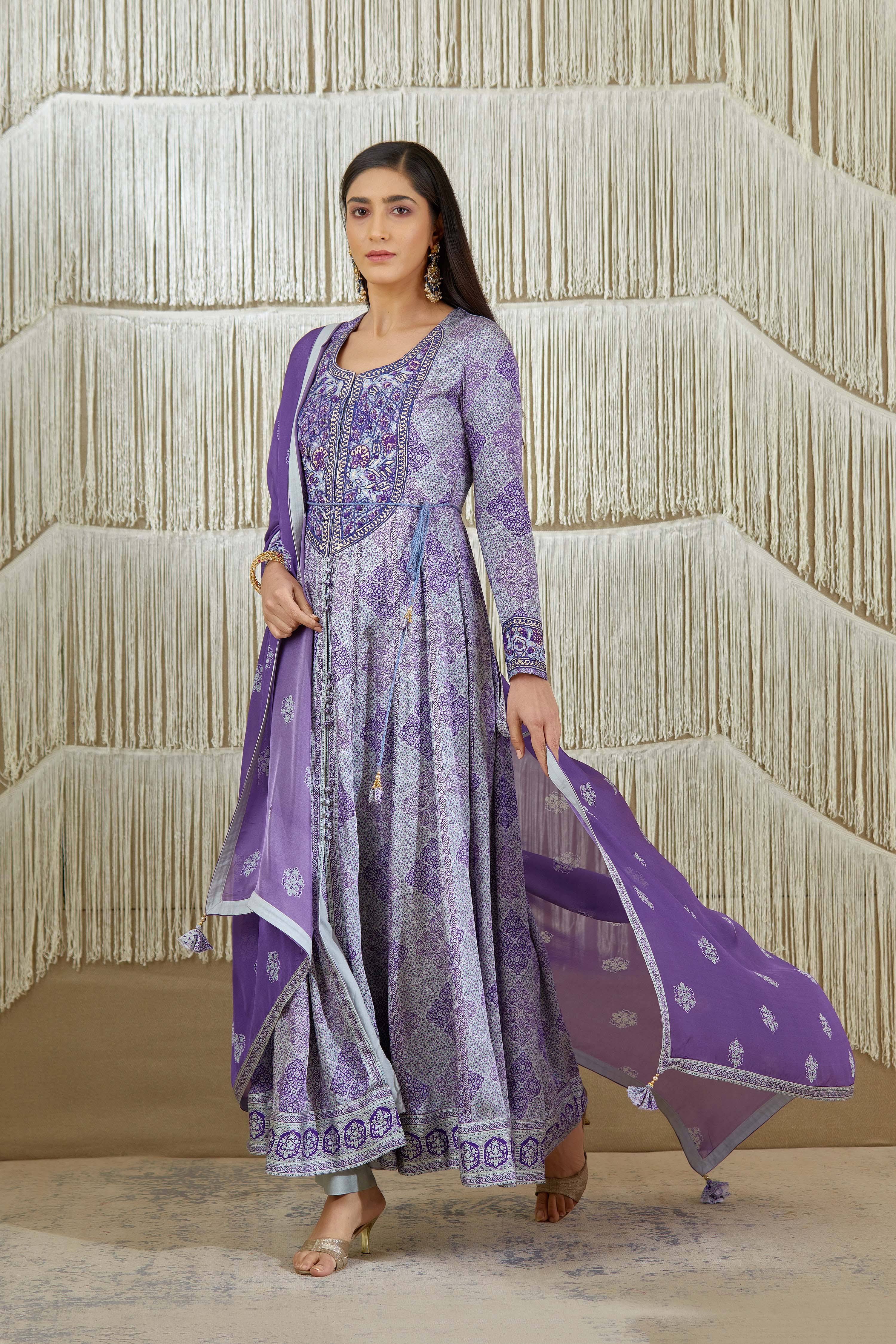 Purple Anarkali set