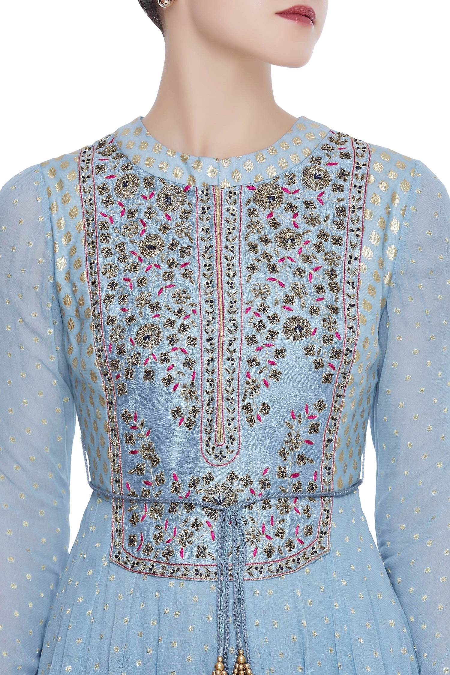 Embroidered anarkali kurta set