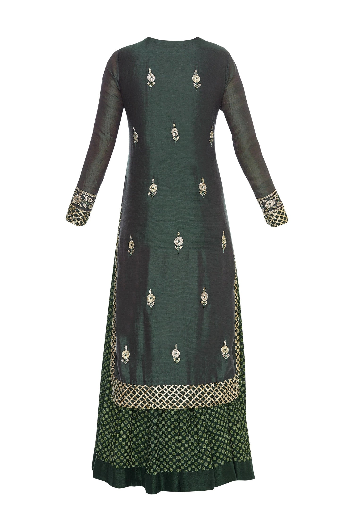 Chanderi brocade gota embroidered kurta set