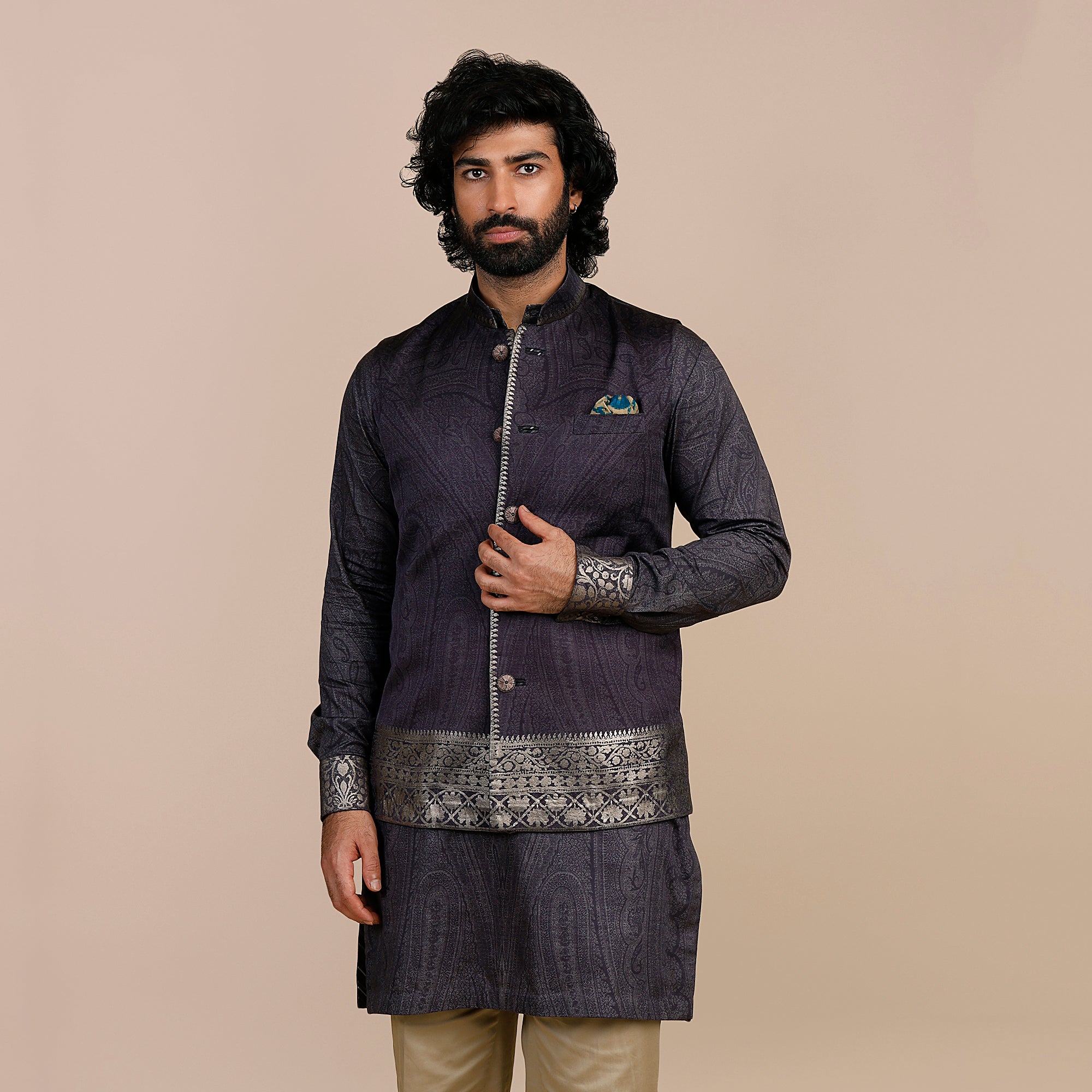 Deep Violet Nehru Jacket | SATT