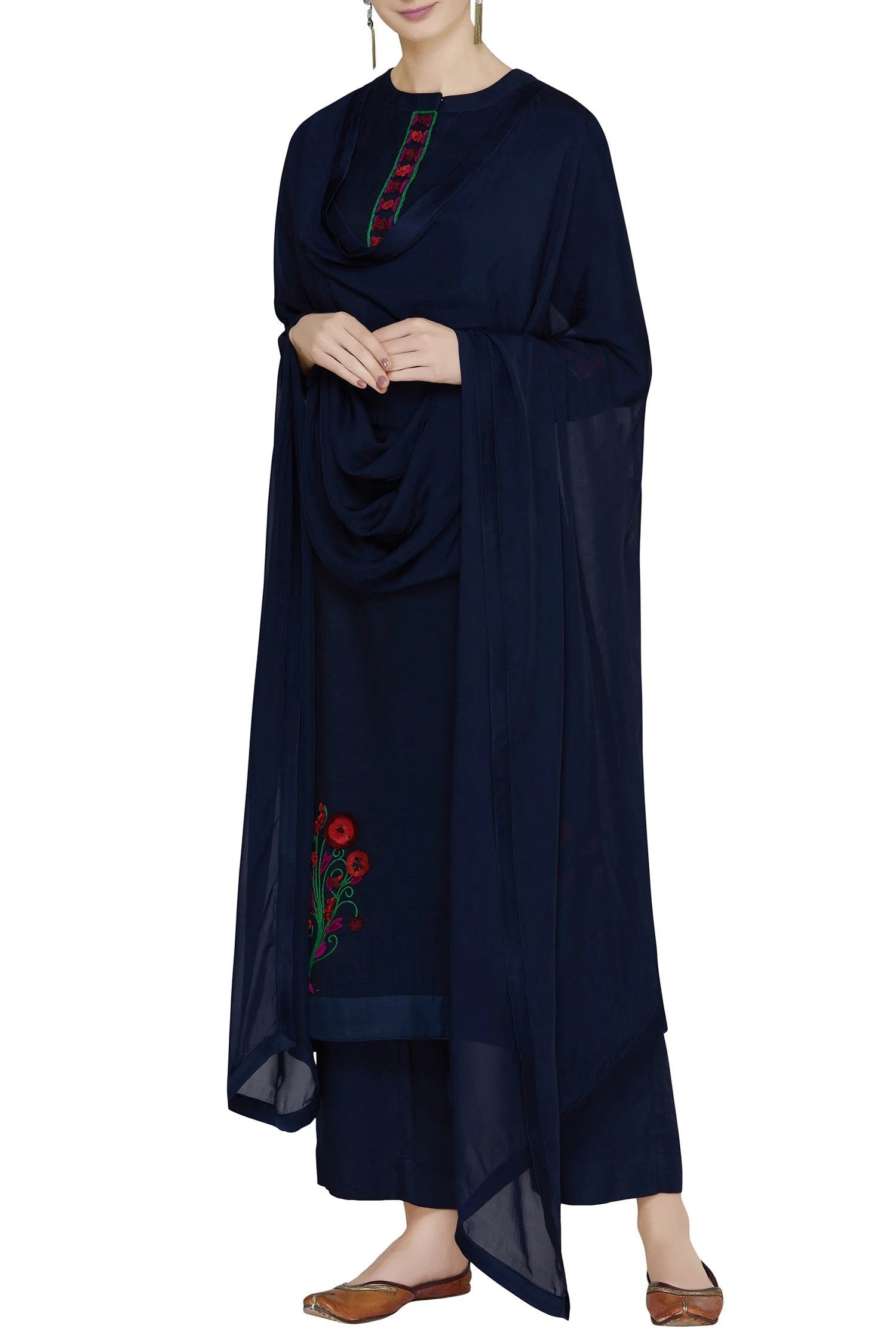 Navy Blue Kurta Set