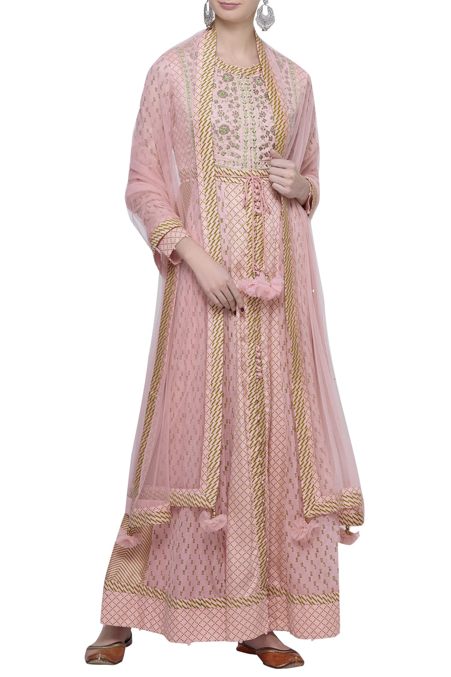 Pink Anarkali Set