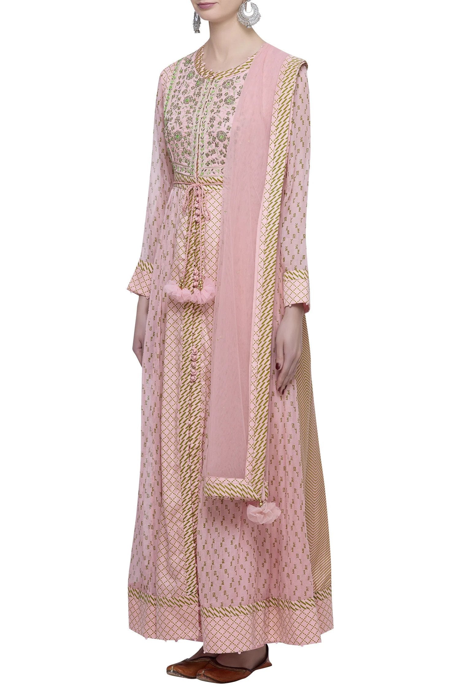 Pink Anarkali Set