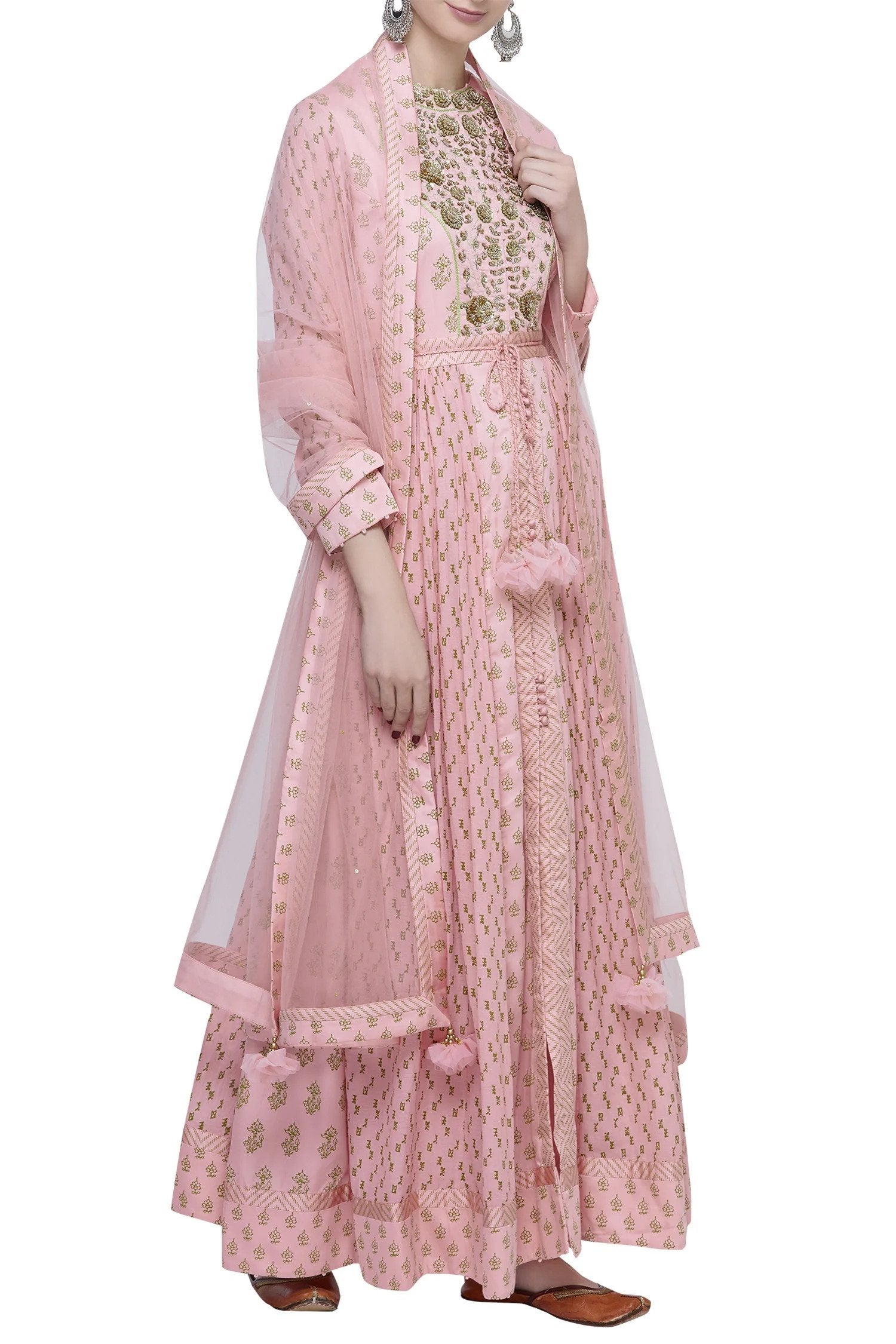Pink Anarkali Set