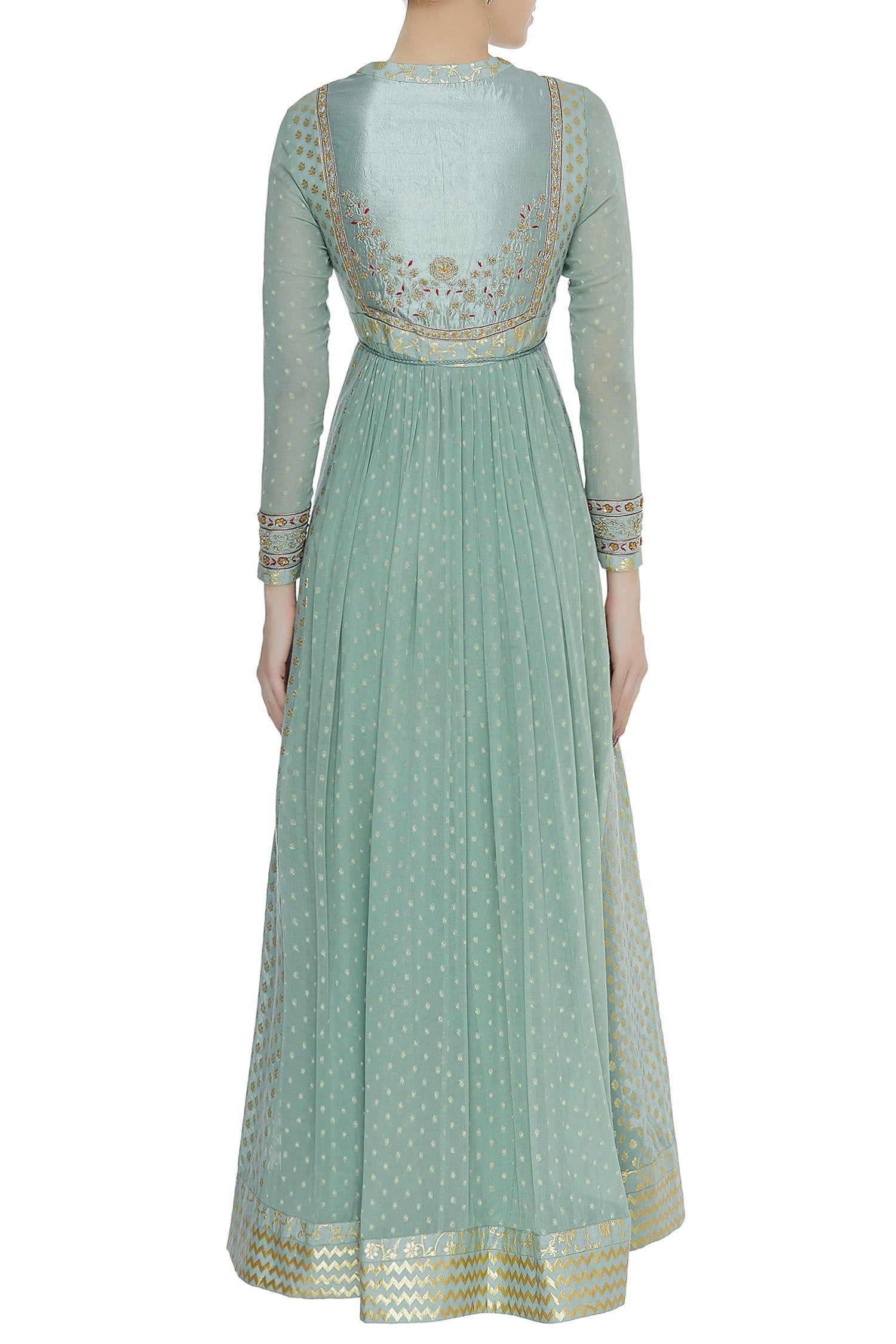 Sea Blue Anarkali Set