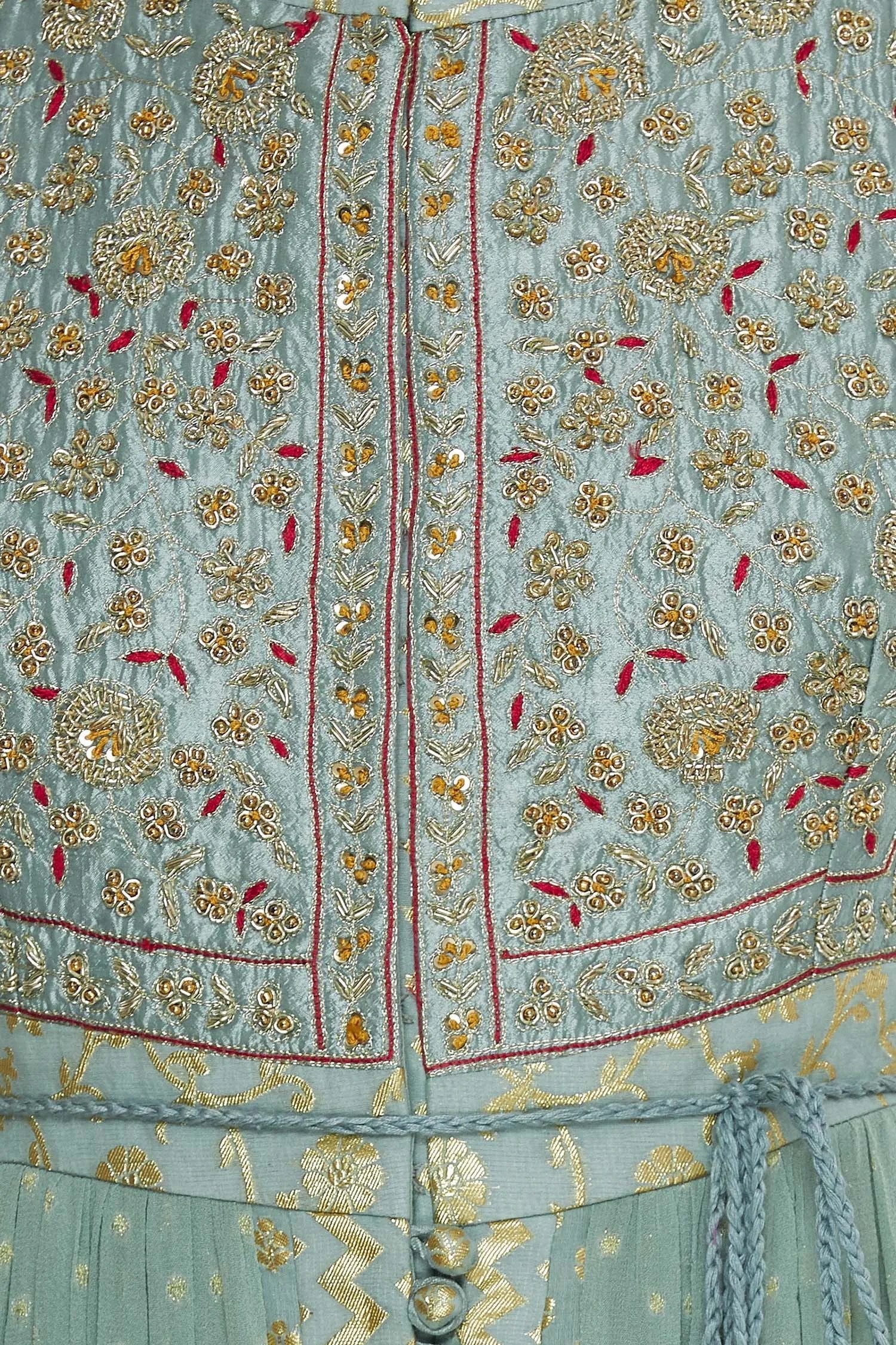 Sea Blue Anarkali Set