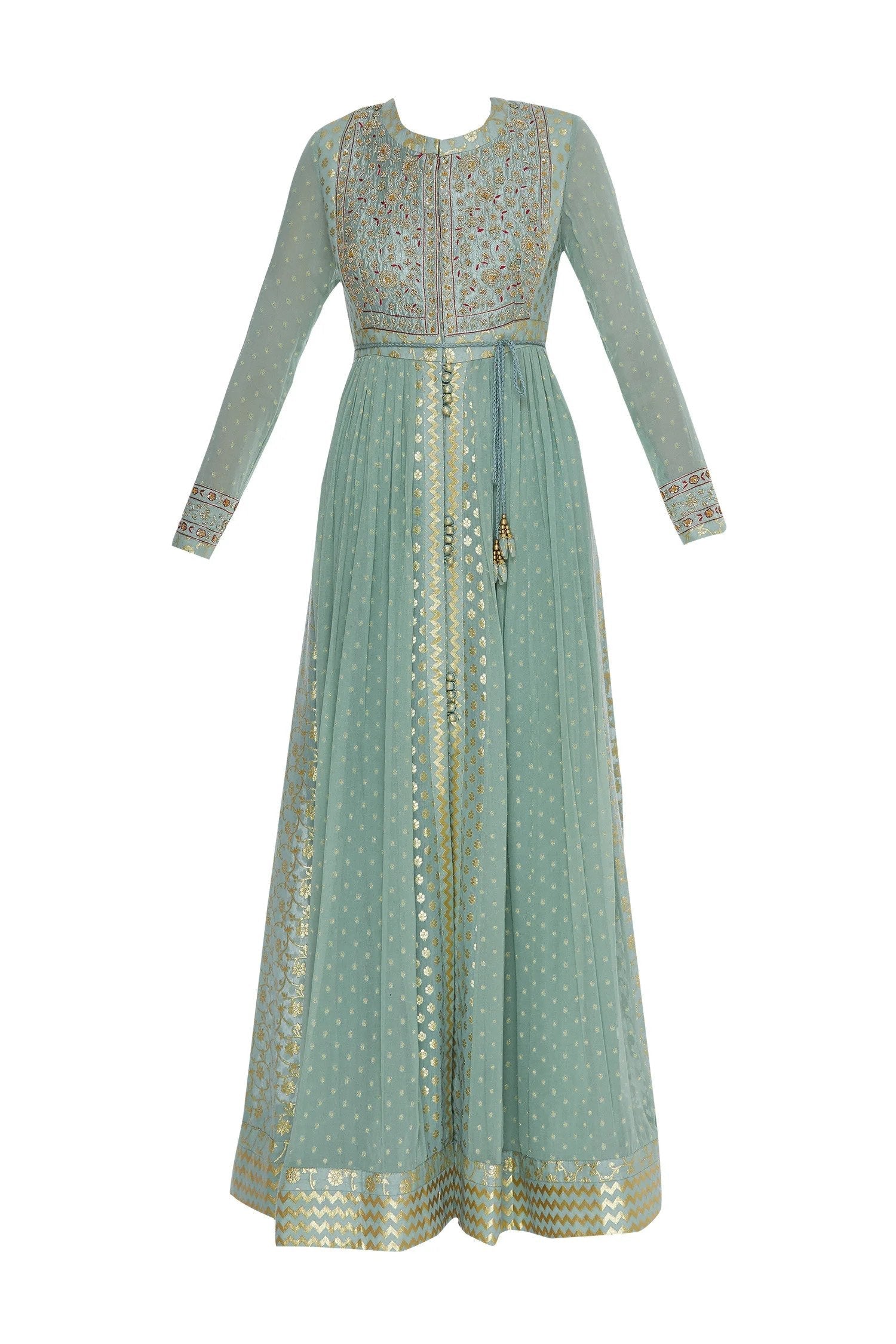 Sea Blue Anarkali Set