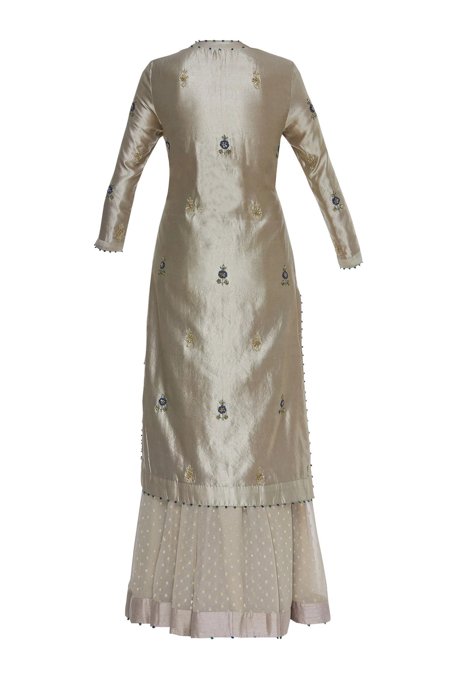 Neutral Golden Kurta & Lehenga Set as seen on Masoom Minawala