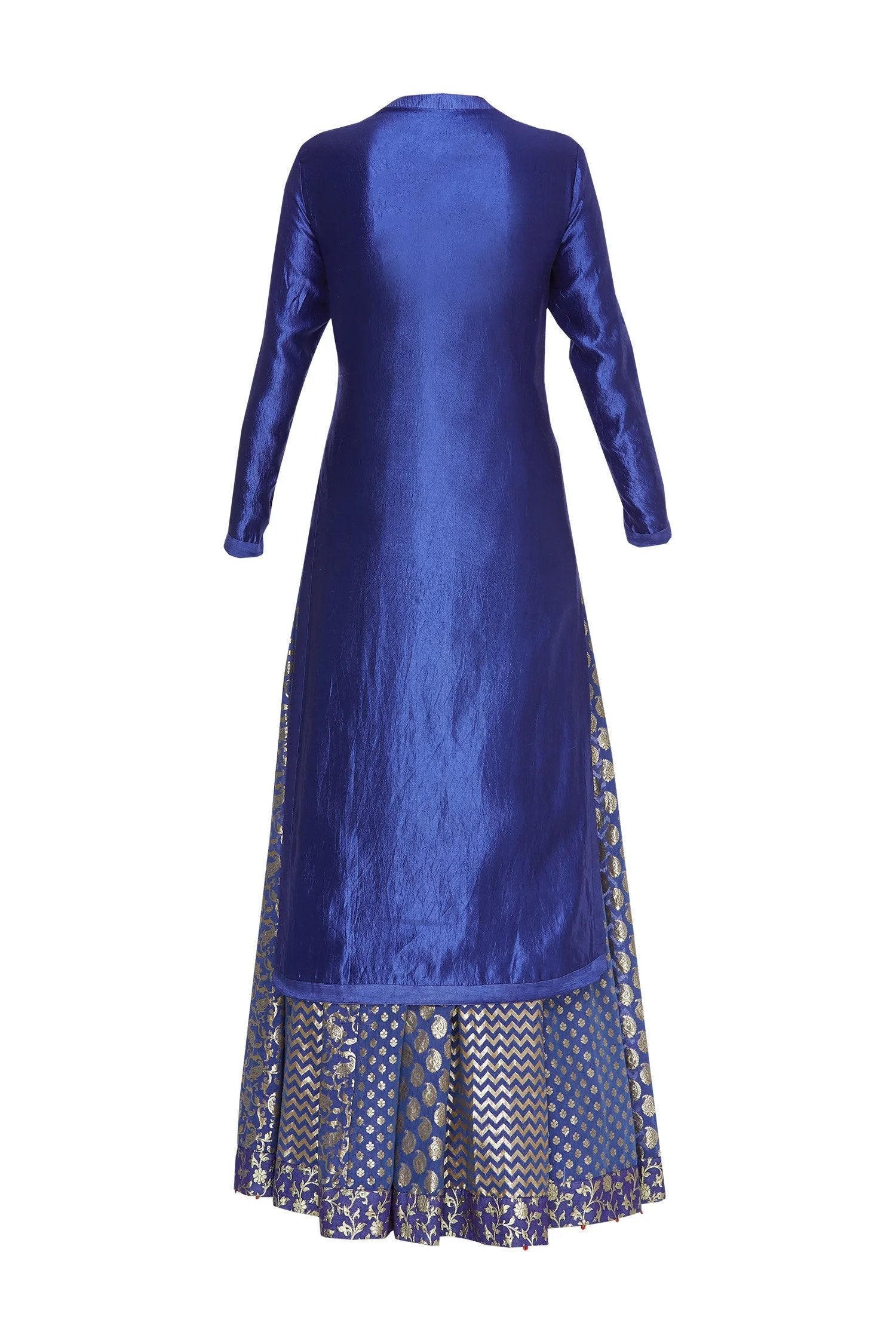 Gota & velvet work kurta with lehenga & dupatta