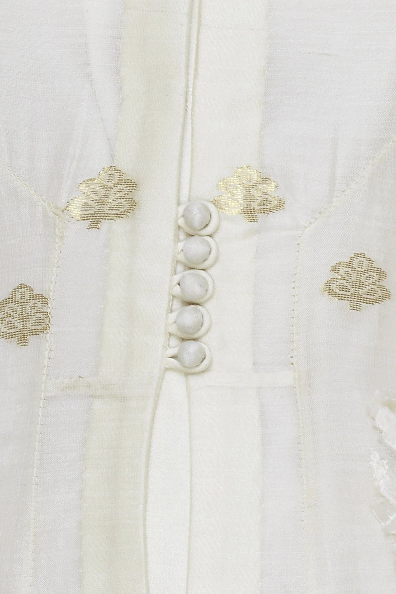 Off White Anarkali Set